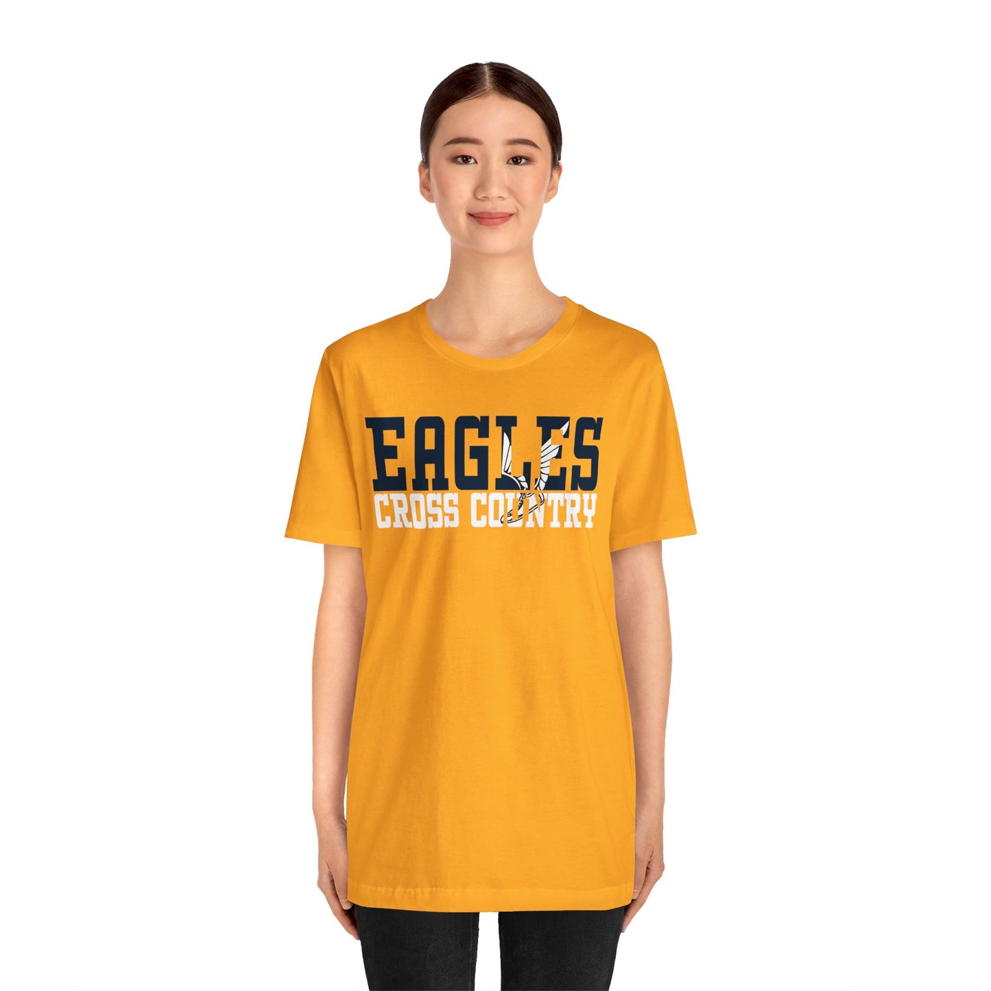 Cross Country Cutout -  Bella+Canva Unisex Jersey Short Sleeve Tee