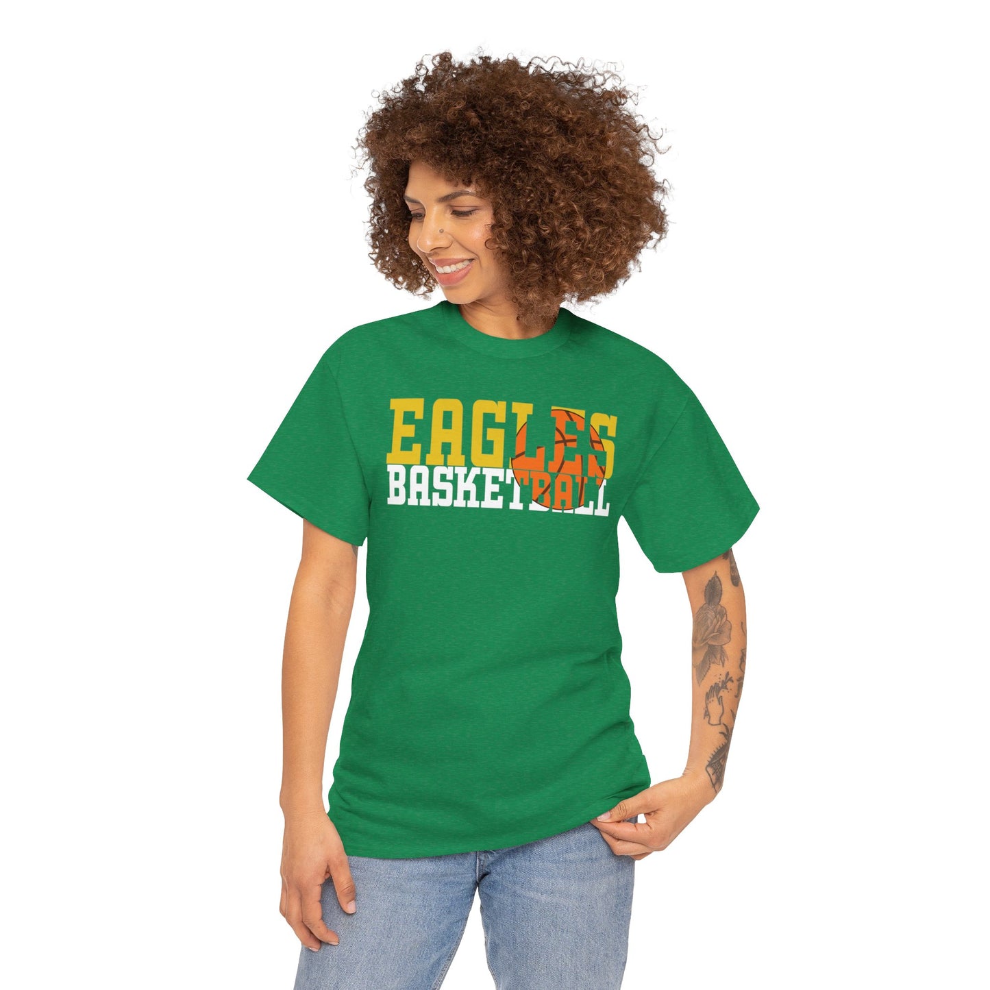 Basketball Cutout - Gildan Unisex Heavy Cotton Tee