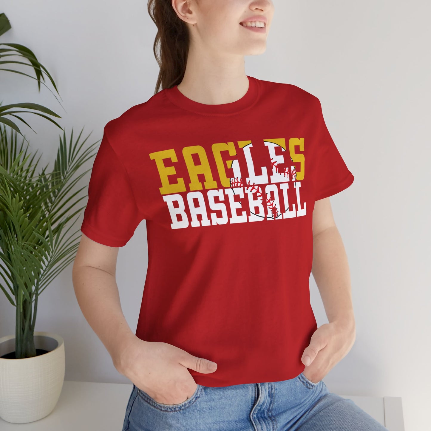 Baseball Cutout - Bella+Canva Unisex Jersey Short Sleeve Tee