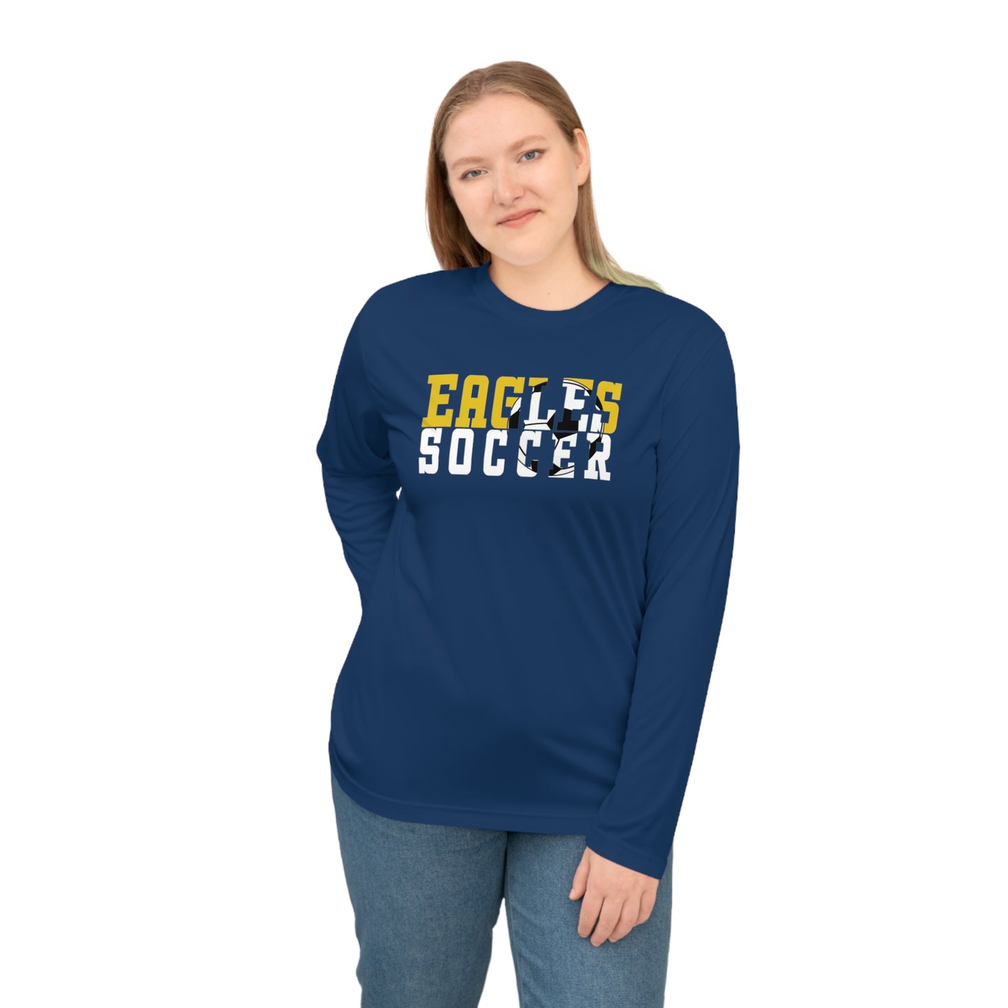 Soccer Cutout - Team 365 Unisex Performance Long Sleeve Shirt