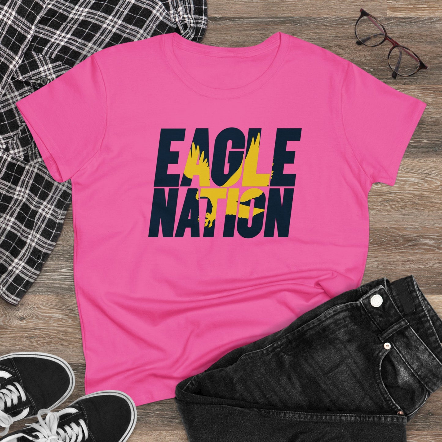 Eagle Nation - Gildan Women's Midweight Cotton Tee