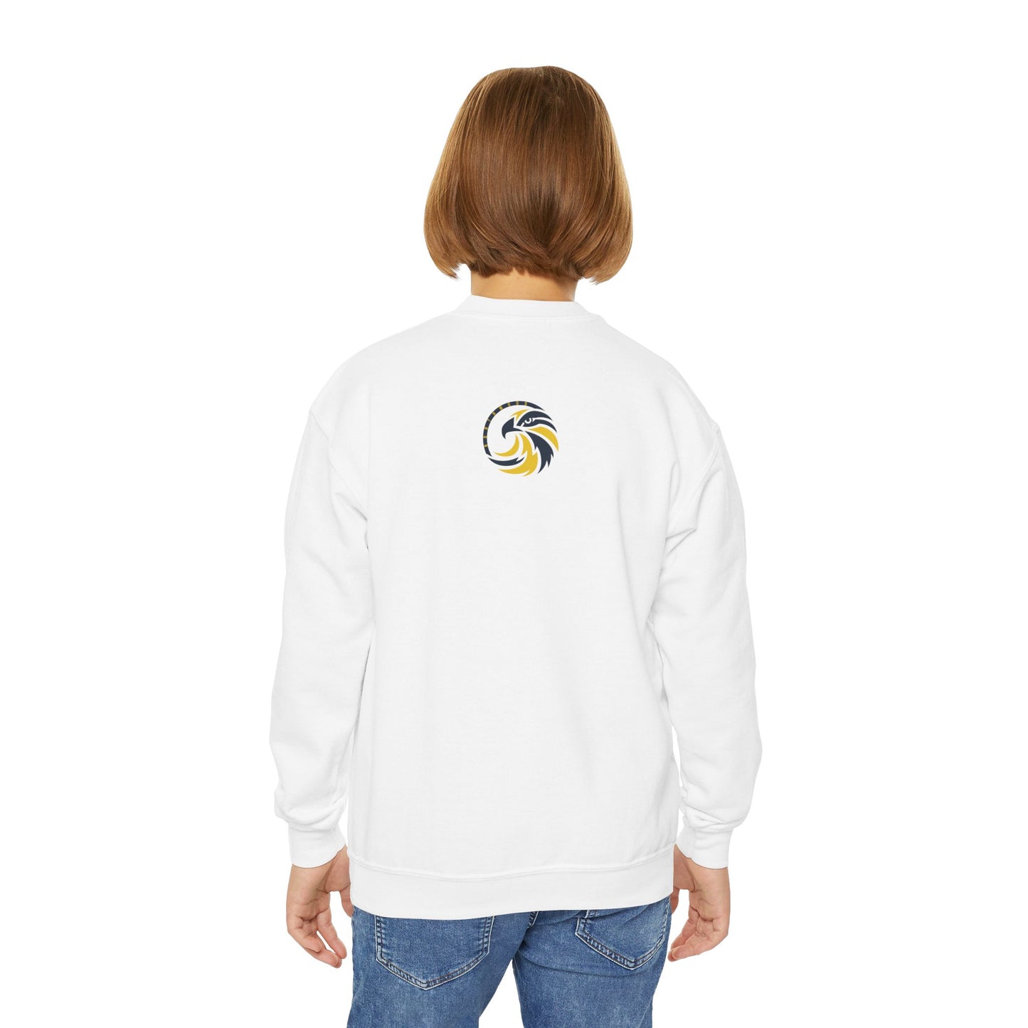 Lightning Bolt Eagle - Gildan Youth Crewneck Sweatshirt