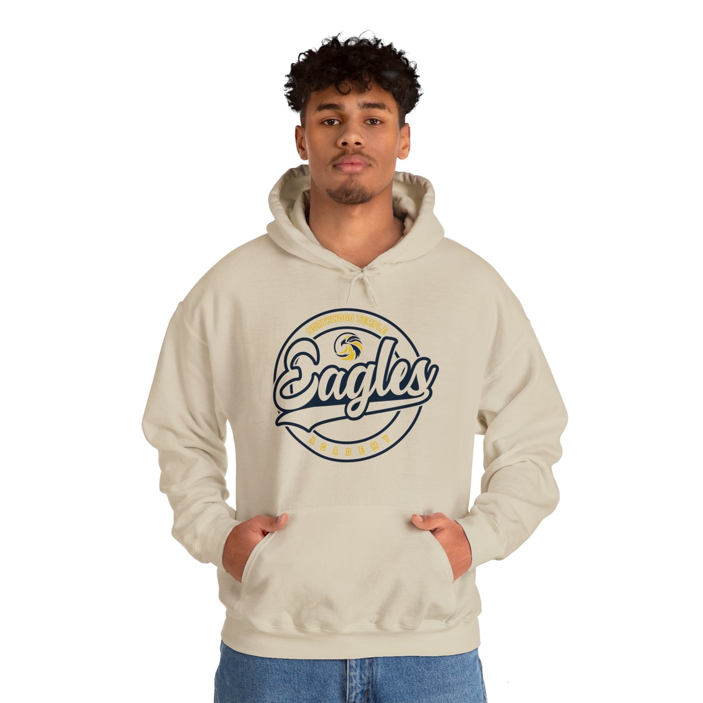 Eagles Circle Stamp - Gildan Unisex Heavy Blend™ Hooded Sweatshirt