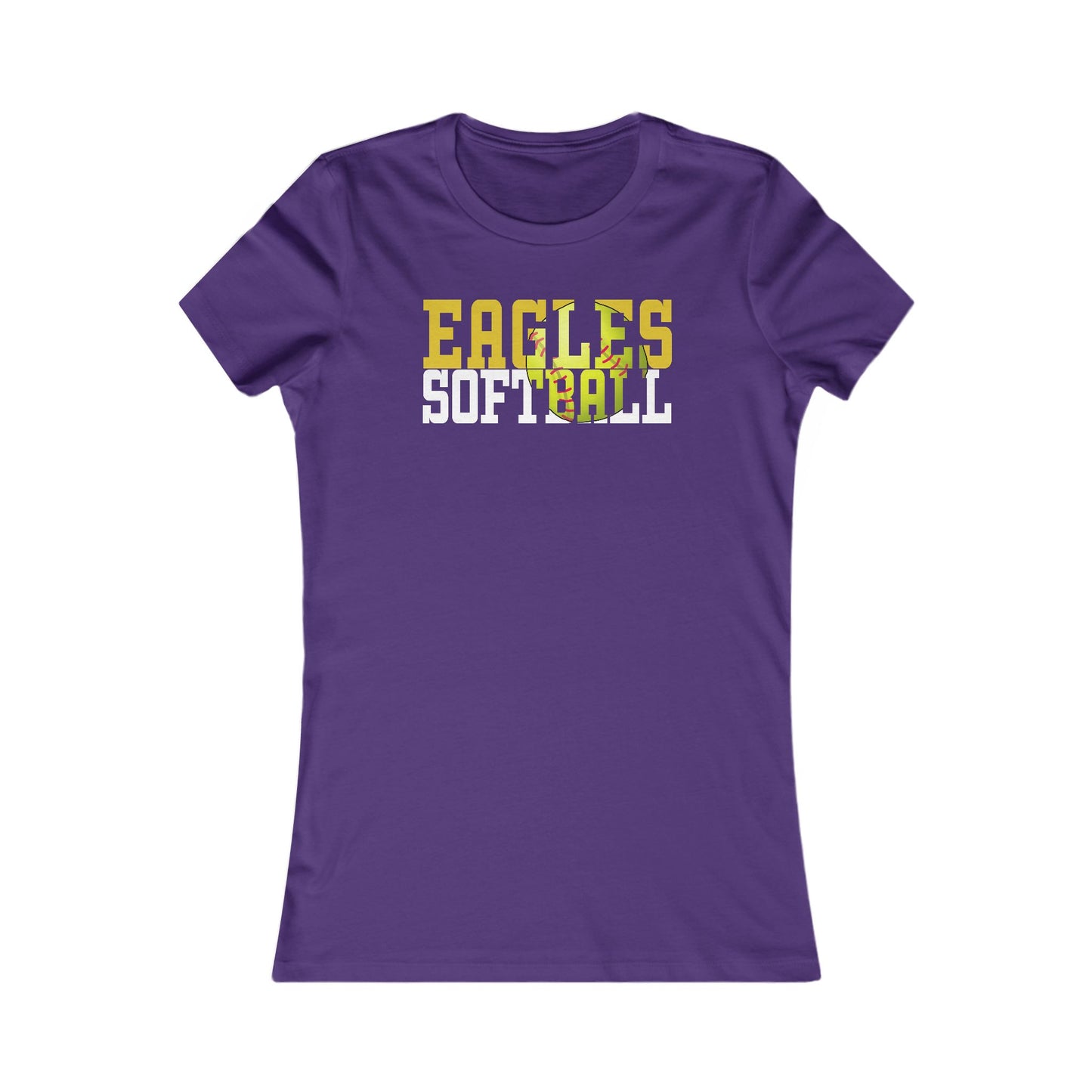 Softball Cutout - Bella+Canva Women's Favorite Tee