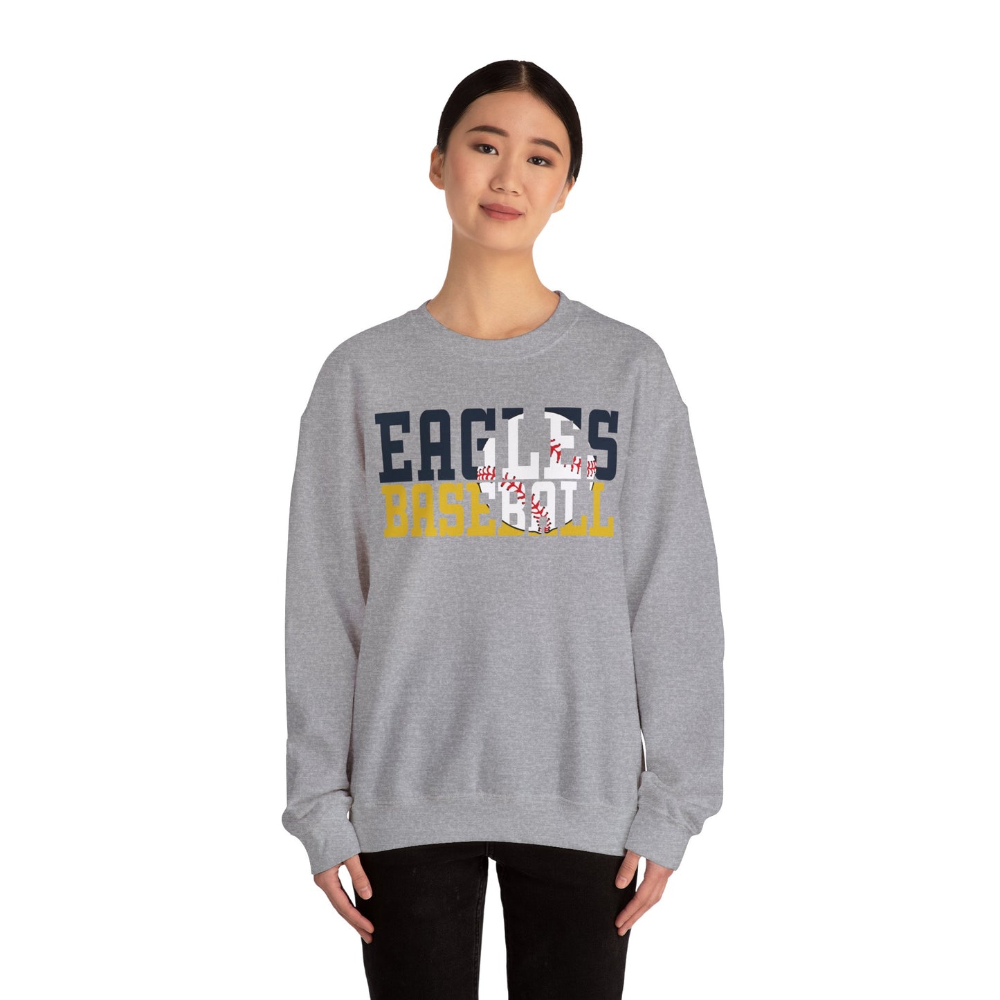 Baseball Cutout - Gildan Unisex Heavy Blend™ Crewneck Sweatshirt