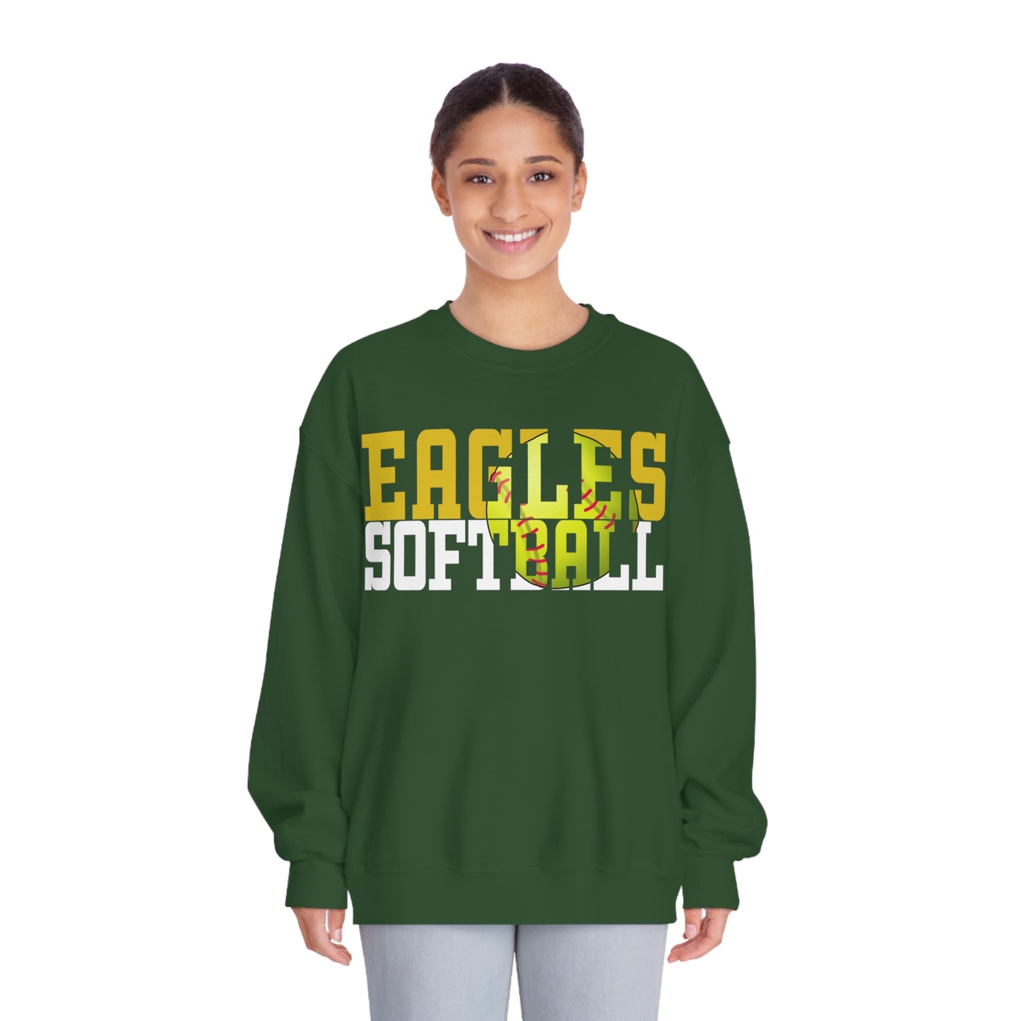 Softball Cutout - Gildan Unisex DryBlend® Crewneck Sweatshirt