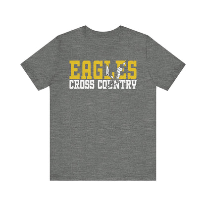 Cross Country Cutout -  Bella+Canva Unisex Jersey Short Sleeve Tee