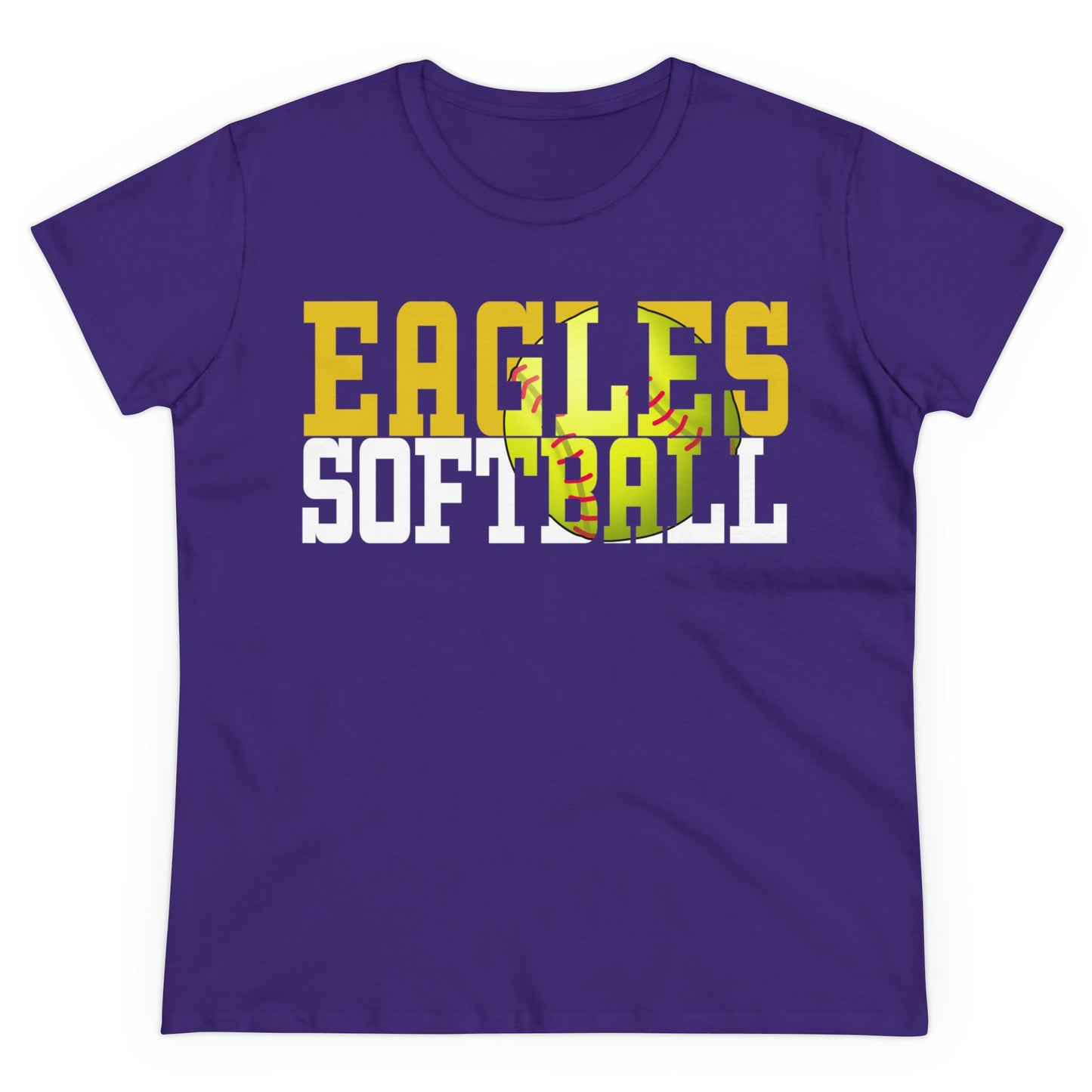 Softball Cutout - Gildan Women's Midweight Cotton Tee