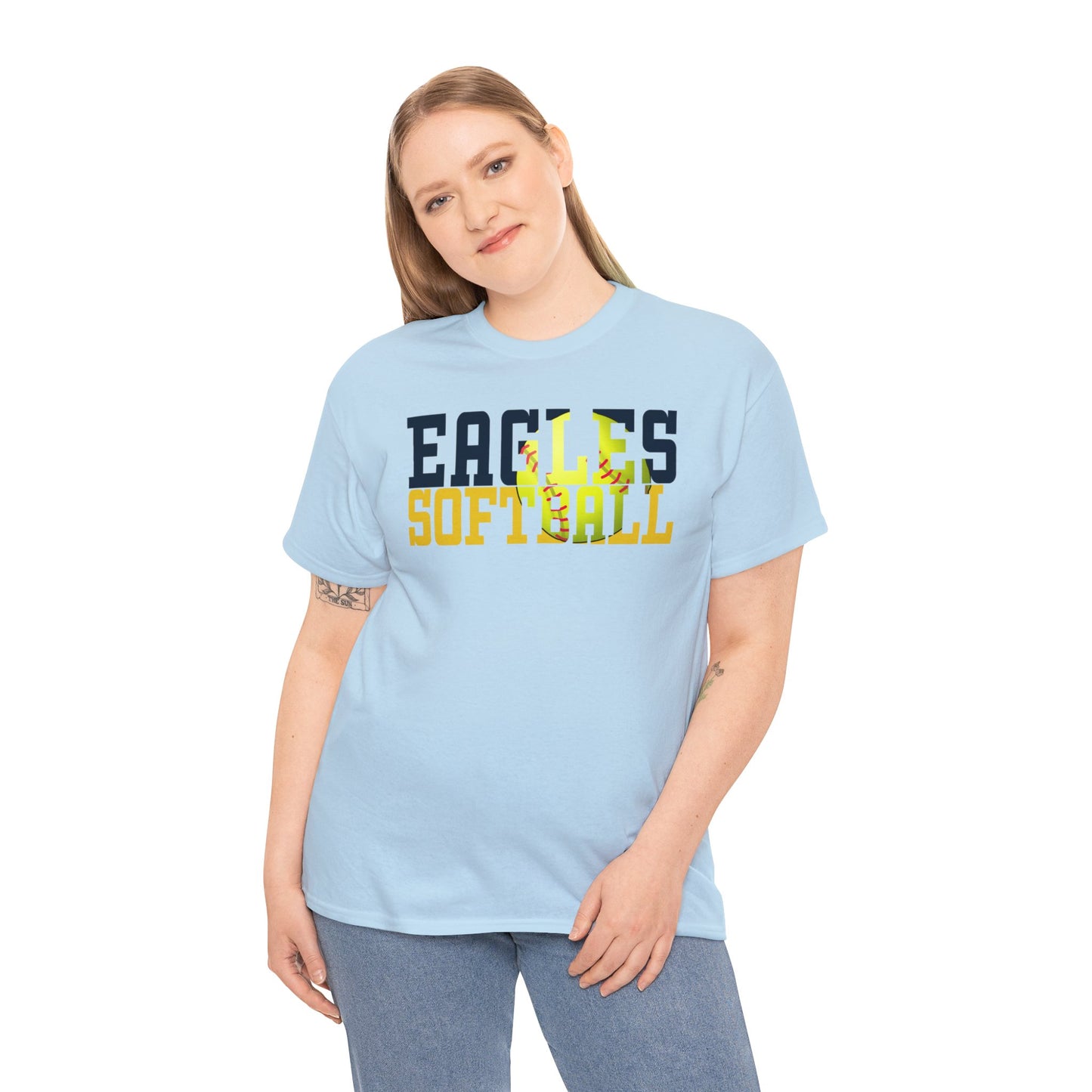 Softball Cutout - Gildan Unisex Heavy Cotton Tee