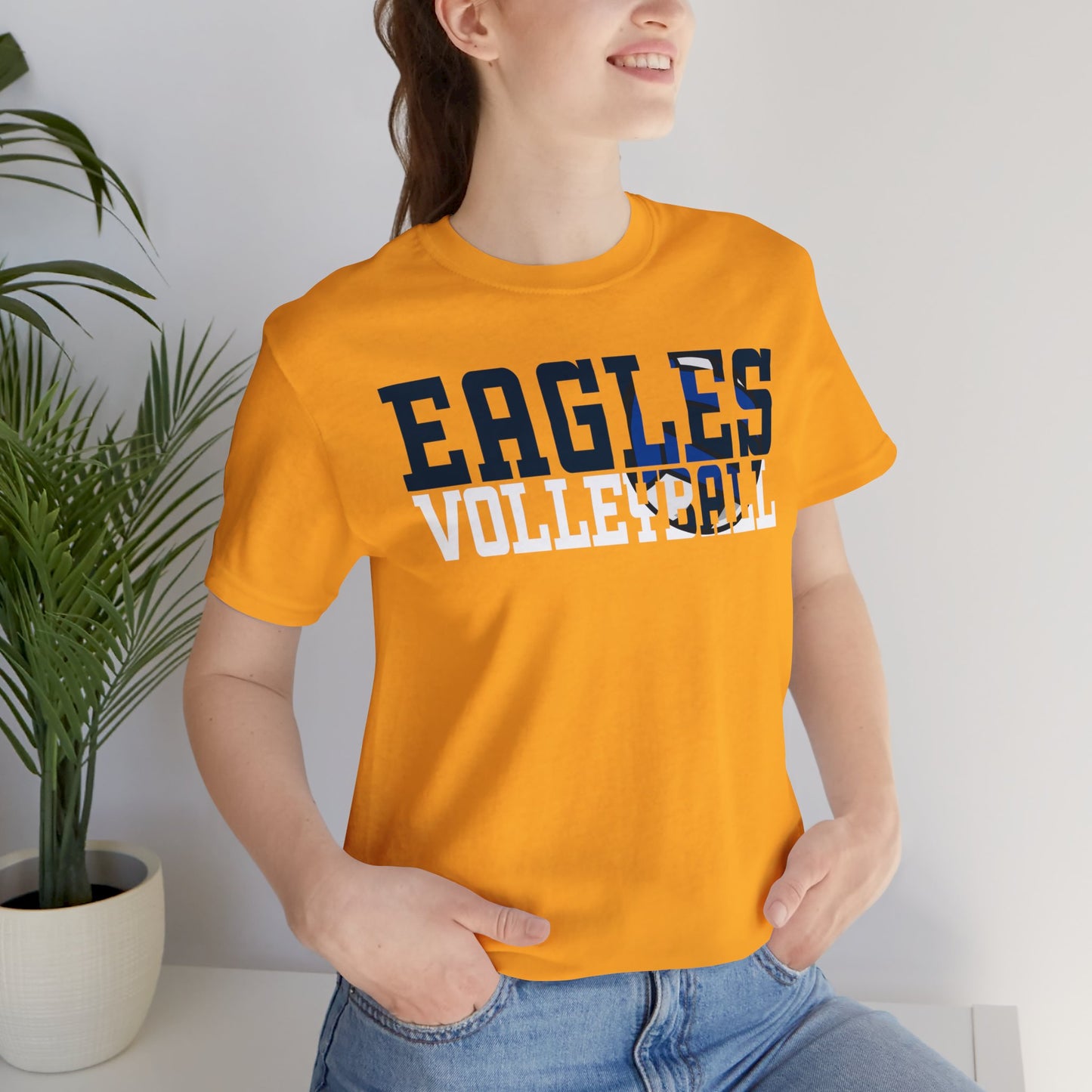 Volleyball Cutout - Bella+Canva Unisex Jersey Short Sleeve Tee