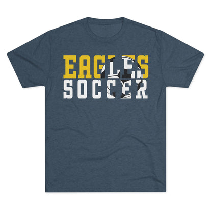 Soccer Cutout - Next Level Unisex Tri-Blend Crew Tee
