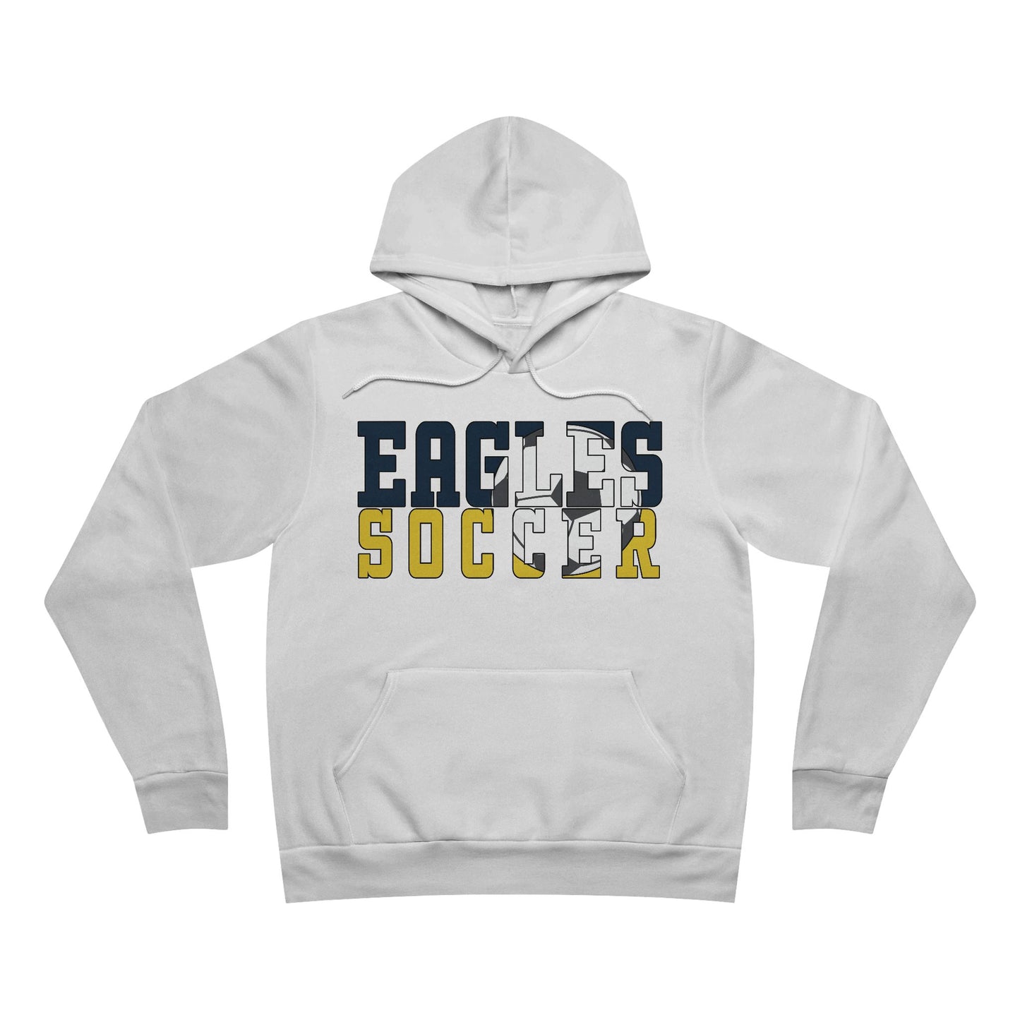 Soccer Cutout - Bella+Canva Unisex Sponge Fleece Pullover Hoodie