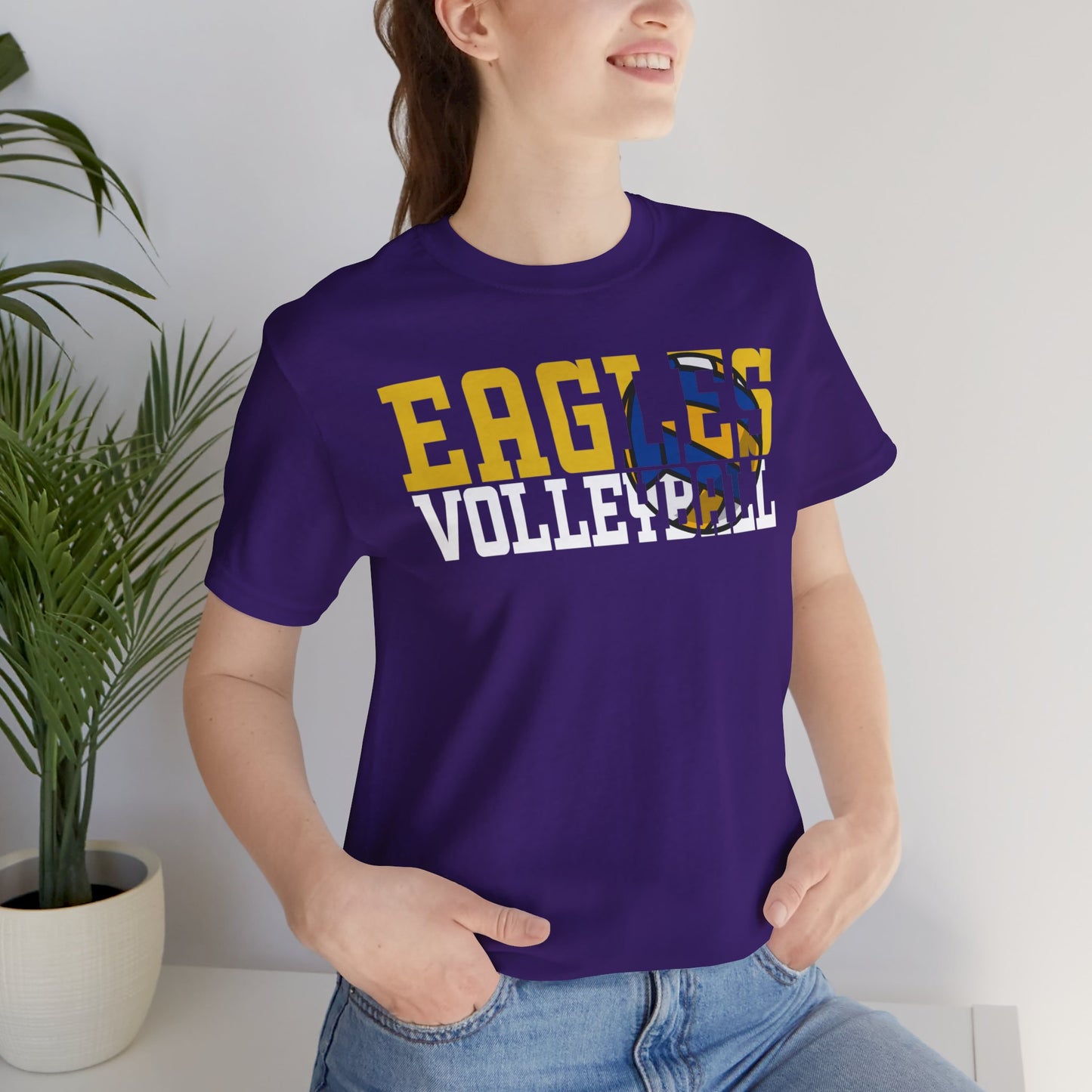 Volleyball Cutout - Bella+Canva Unisex Jersey Short Sleeve Tee