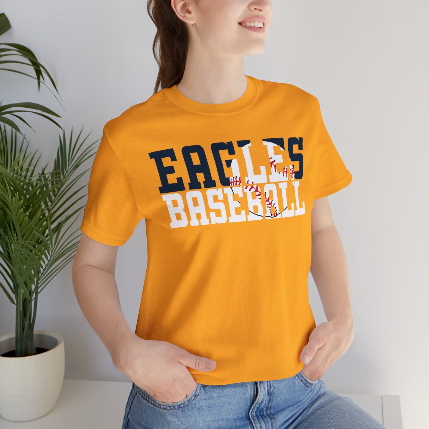 Baseball Cutout - Bella+Canva Unisex Jersey Short Sleeve Tee