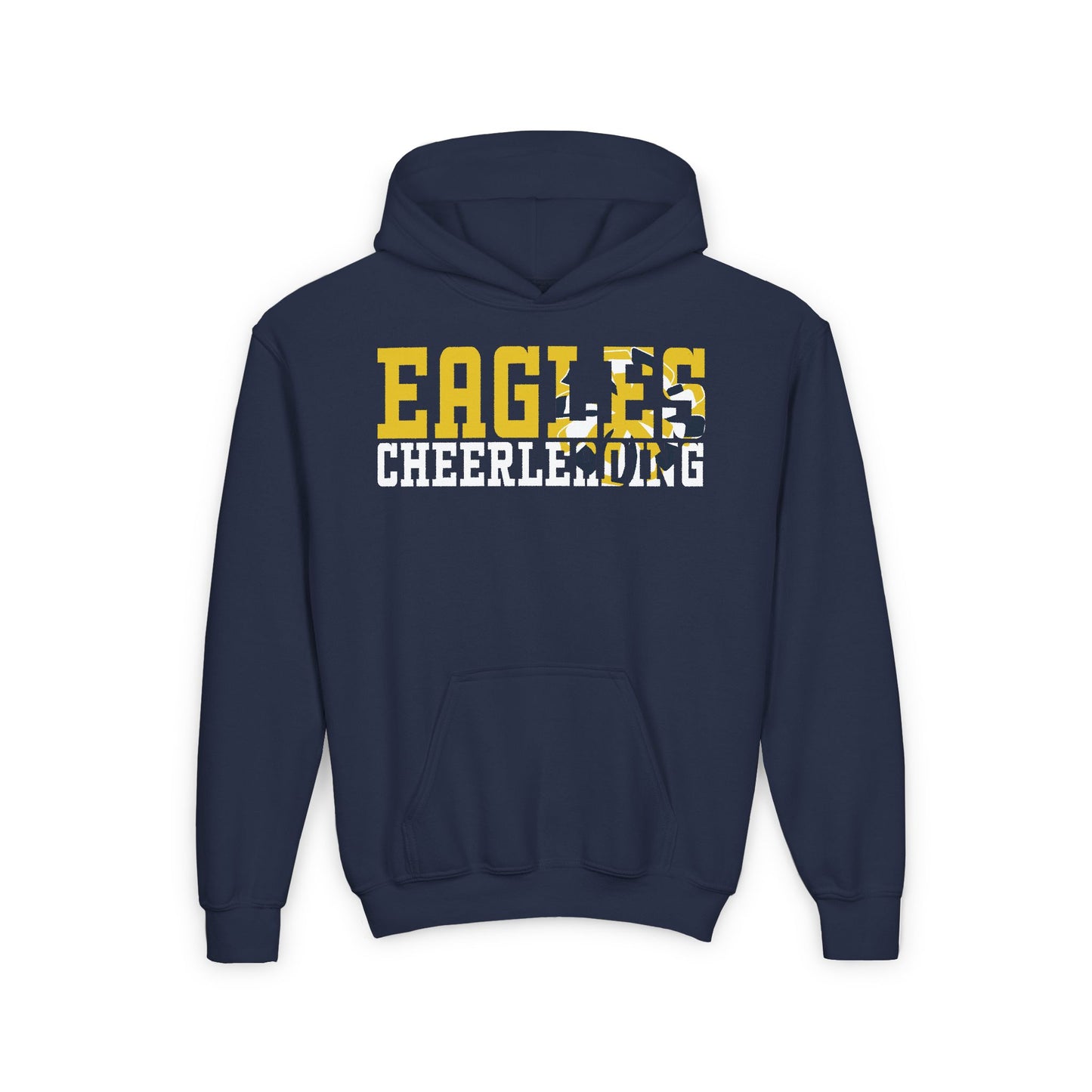 Cheerleading Cutout - Gildan Youth Heavy Blend Hooded Sweatshirt