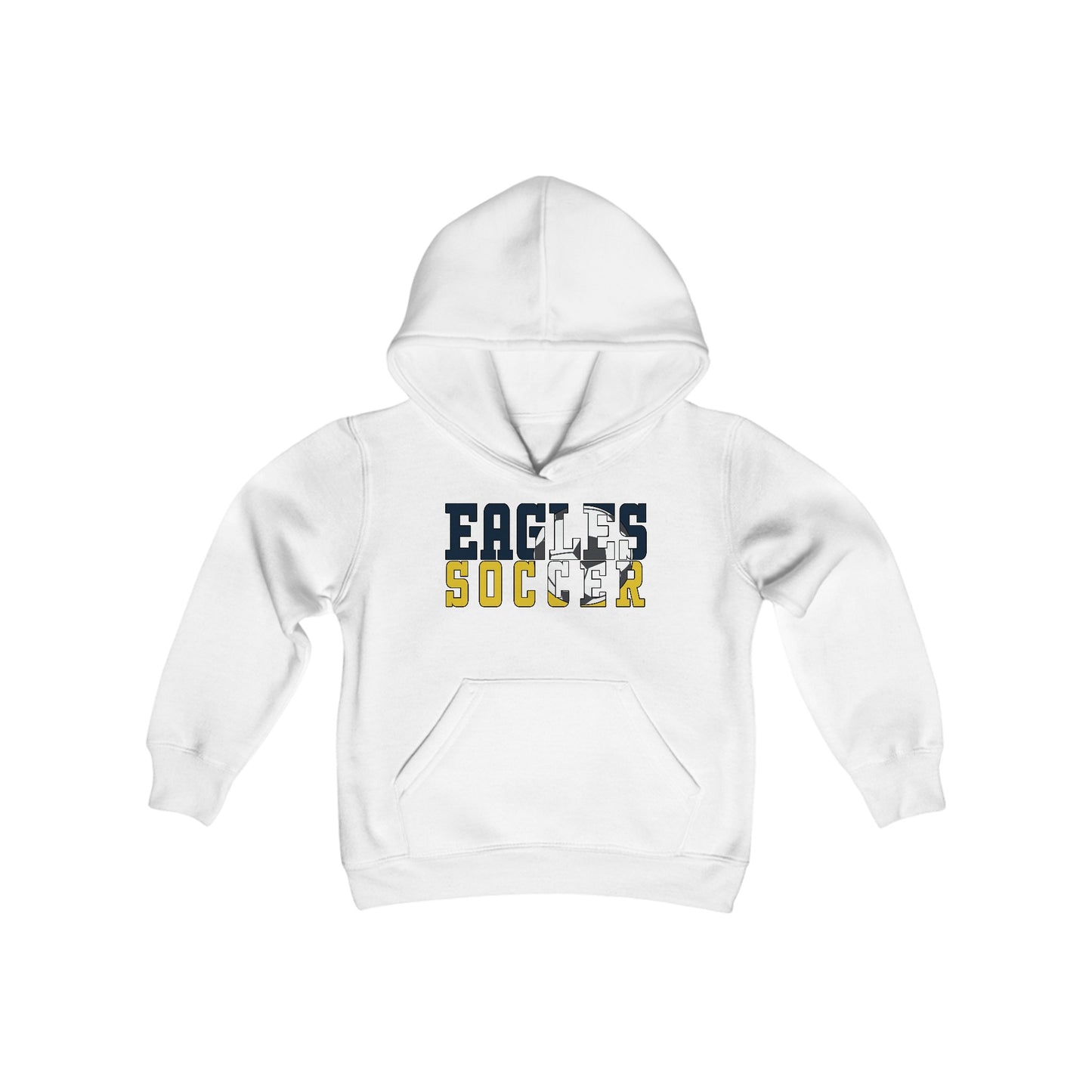 Soccer Cutout - Gildan Youth Heavy Blend Hooded Sweatshirt