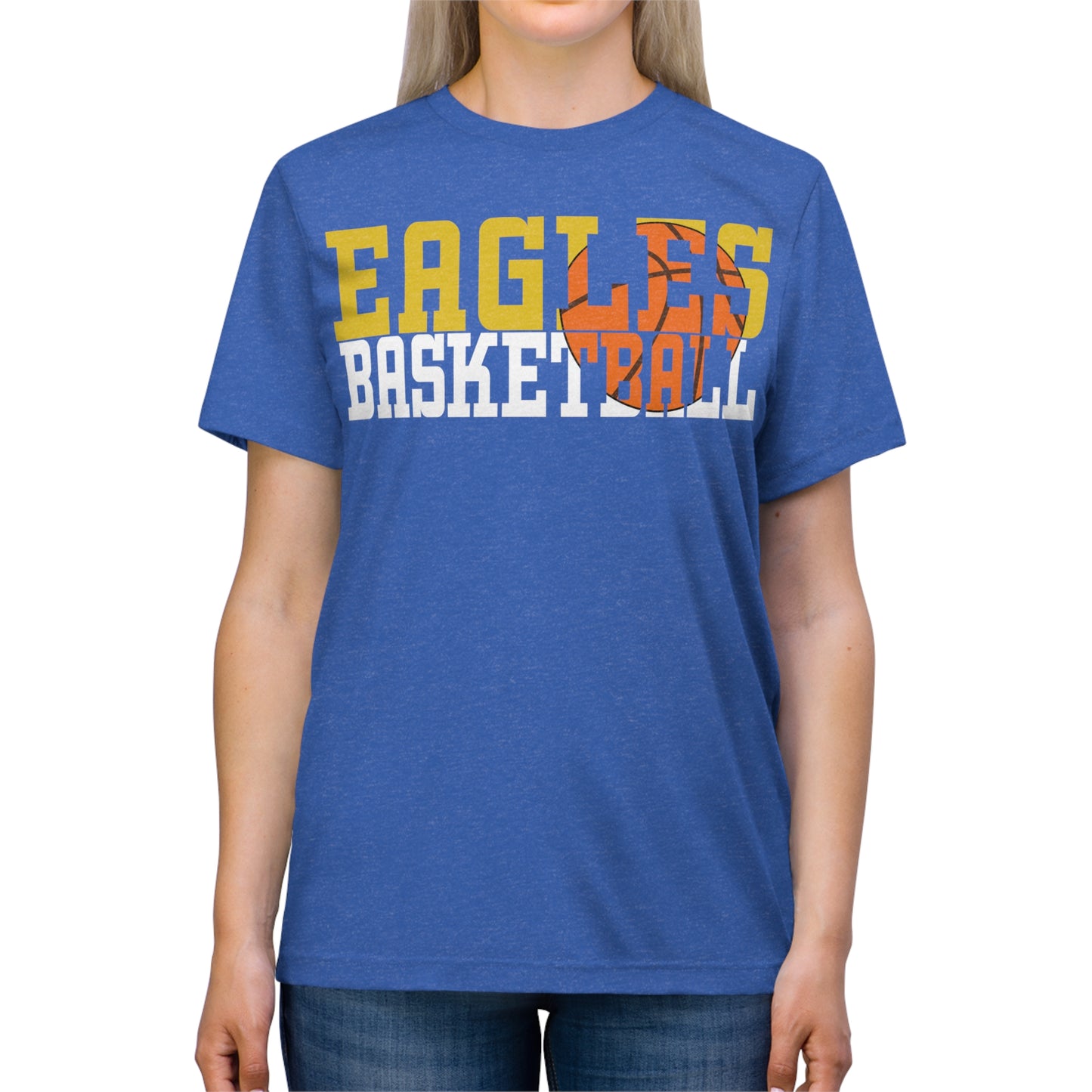 Basketball Cutout - Bella+Canva Unisex Triblend Tee