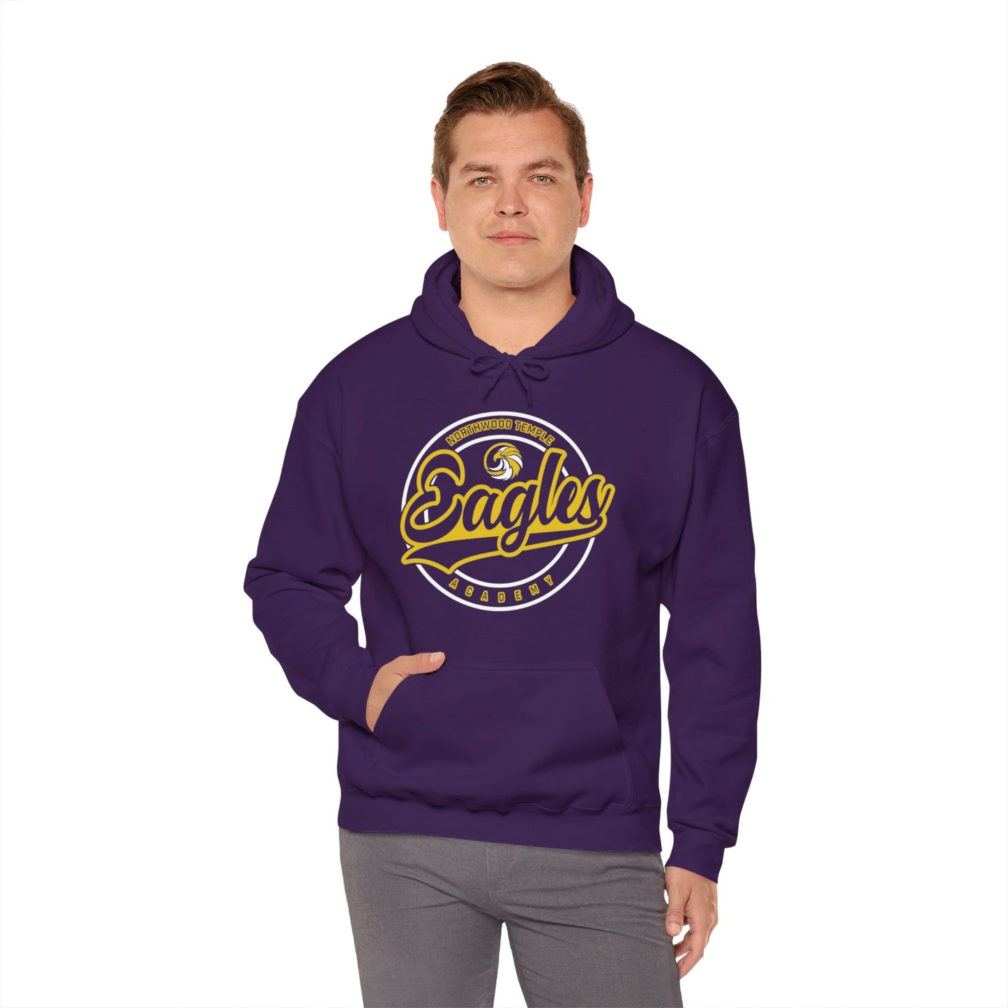 Eagles Circle Stamp - Gildan Unisex Heavy Blend™ Hooded Sweatshirt