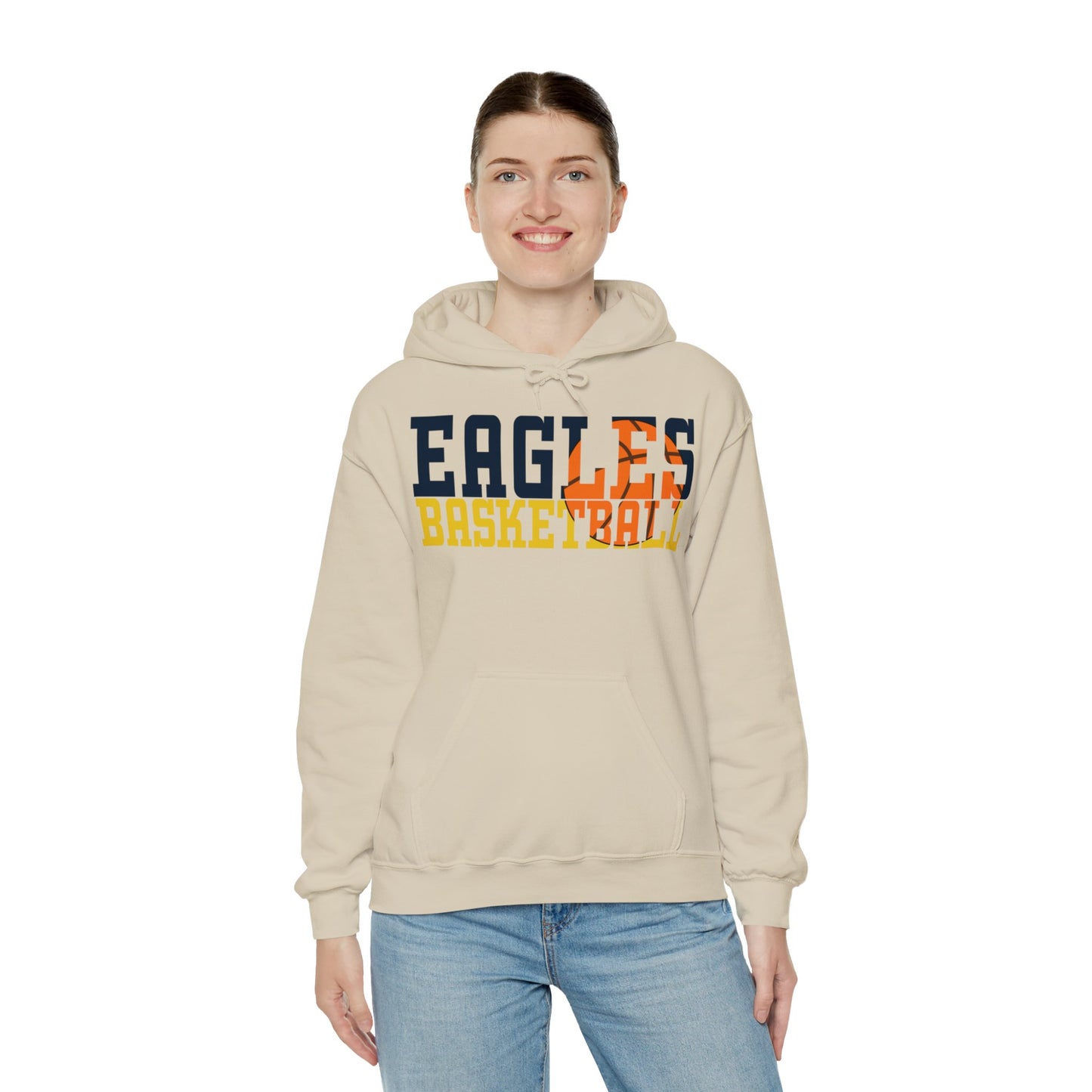 Basketball Cutout - Gildan Unisex Heavy Blend™ Hooded Sweatshirt