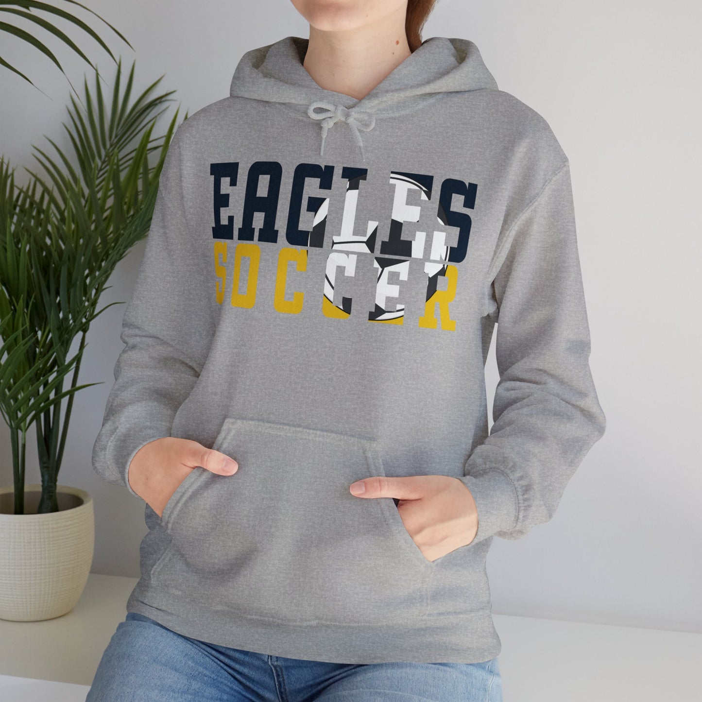 Soccer Cutout - Gildan Unisex Heavy Blend™ Hooded Sweatshirt