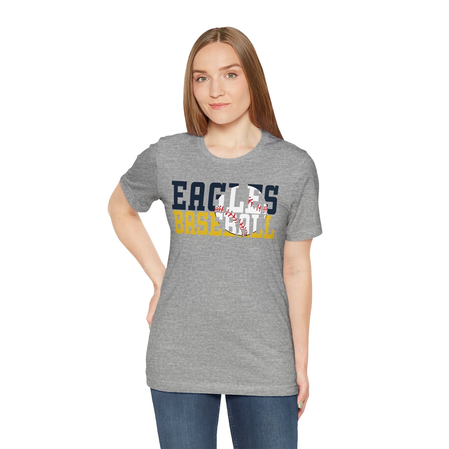 Baseball Cutout - Bella+Canva Unisex Jersey Short Sleeve Tee