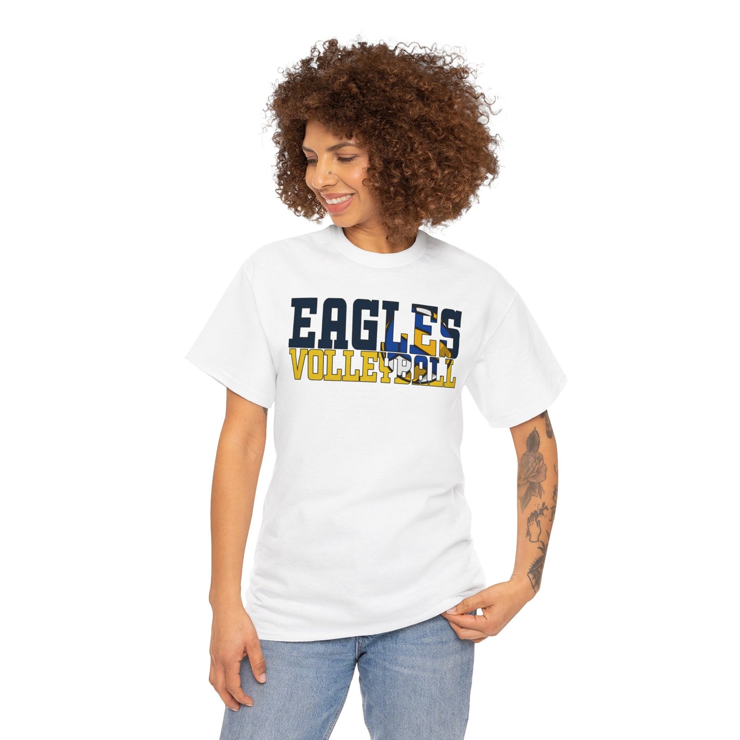 Volleyball Cutout - Gildan Unisex Heavy Cotton Tee