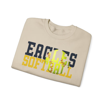 Softball Cutout - Gildan Unisex Heavy Blend™ Crewneck Sweatshirt