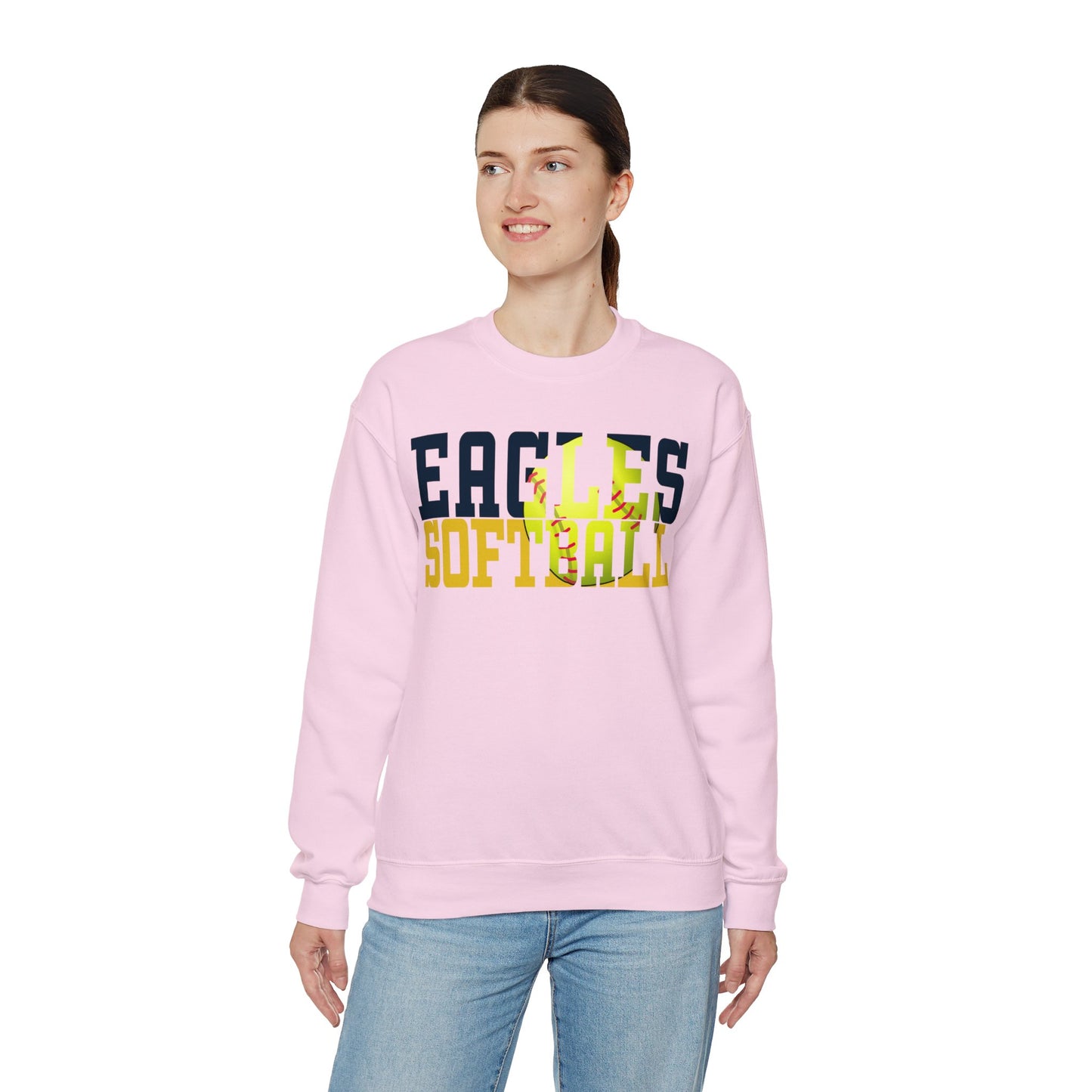 Softball Cutout - Gildan Unisex Heavy Blend™ Crewneck Sweatshirt