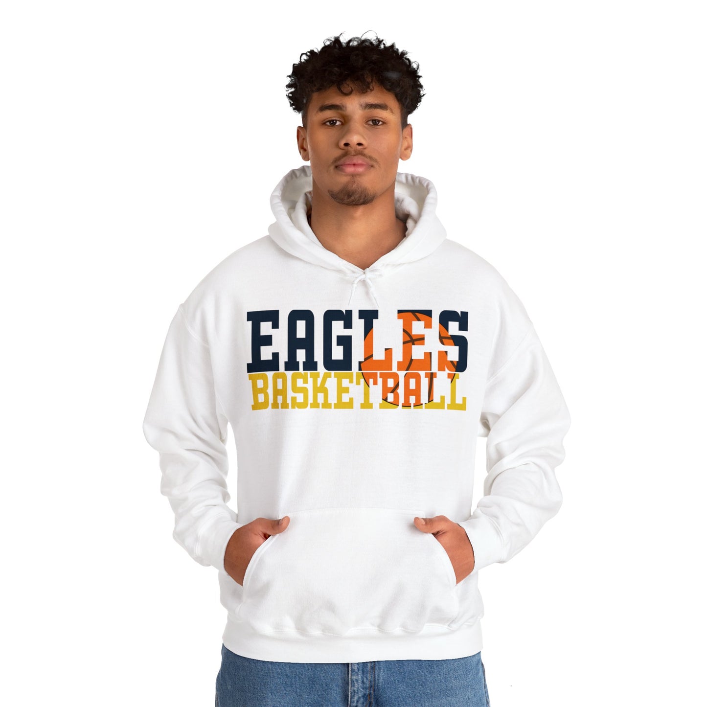 Basketball Cutout - Gildan Unisex Heavy Blend™ Hooded Sweatshirt