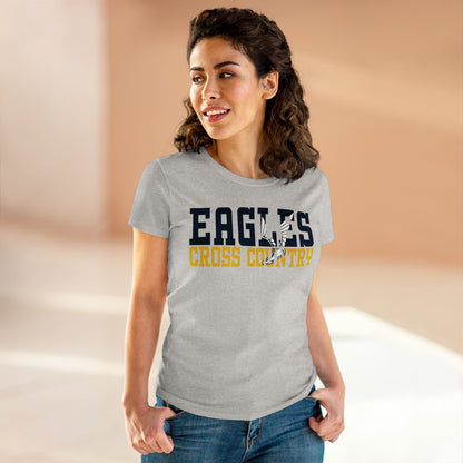 Cross Country Cutout - Gildan Women's Midweight Cotton Tee