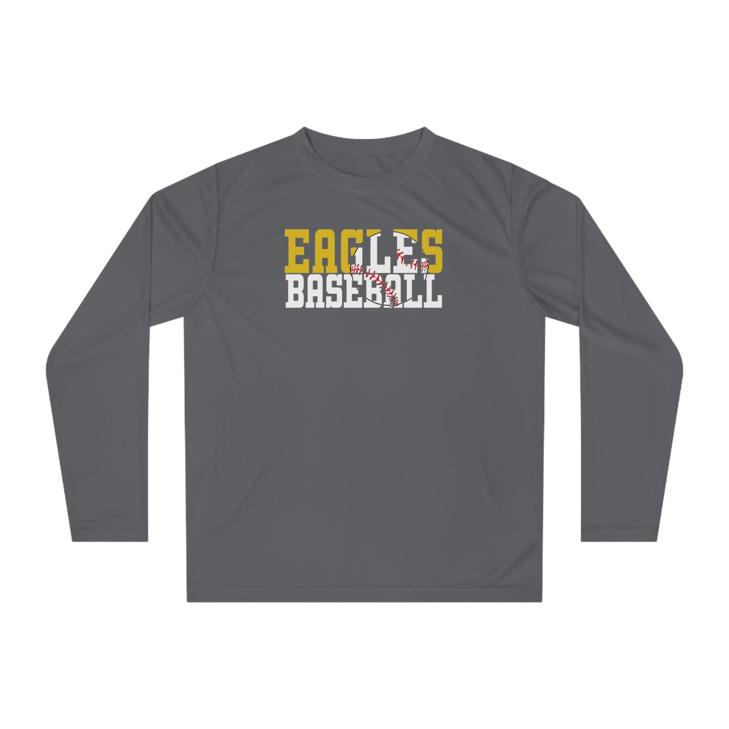 Baseball Cutout - Team 365 Unisex Performance Long Sleeve Shirt