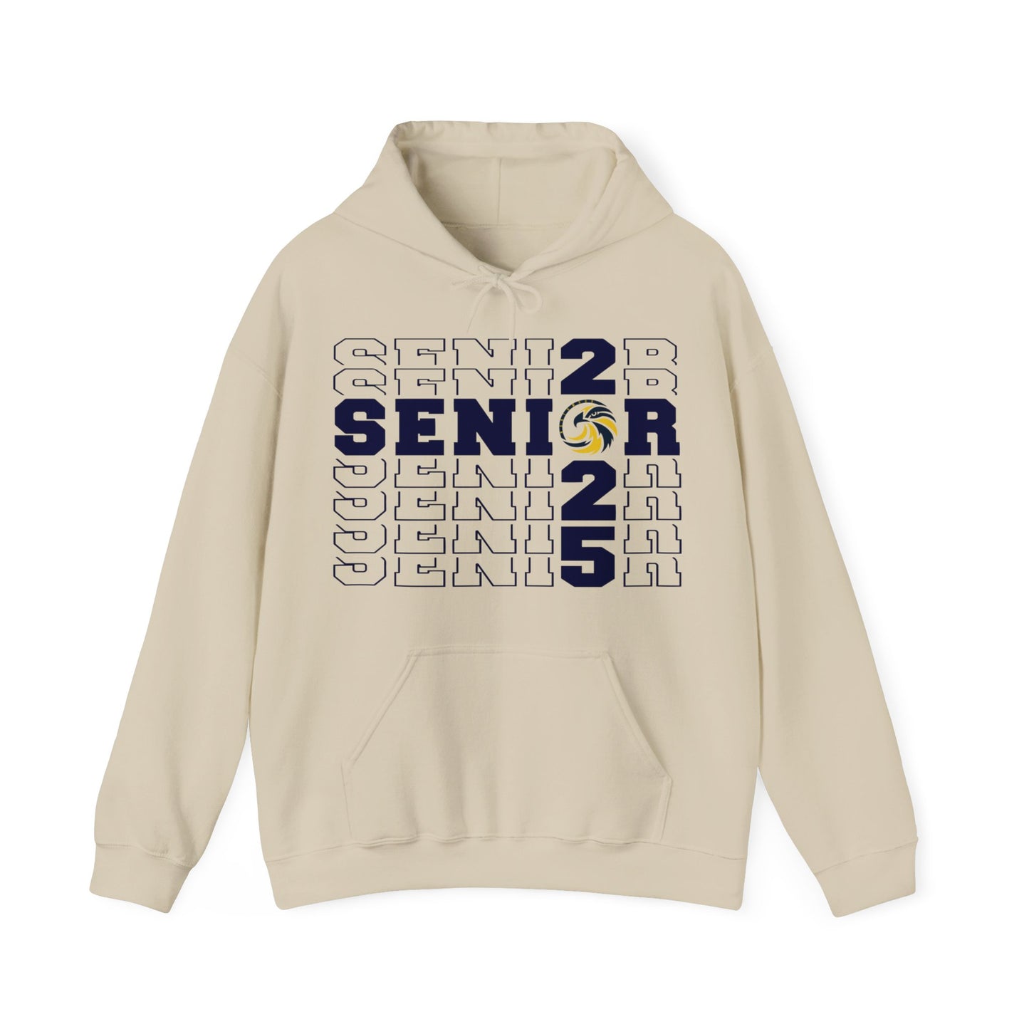 Seniors Cross Stacked c/o 2025 - Gildan Unisex Heavy Blend™ Hooded Sweatshirt