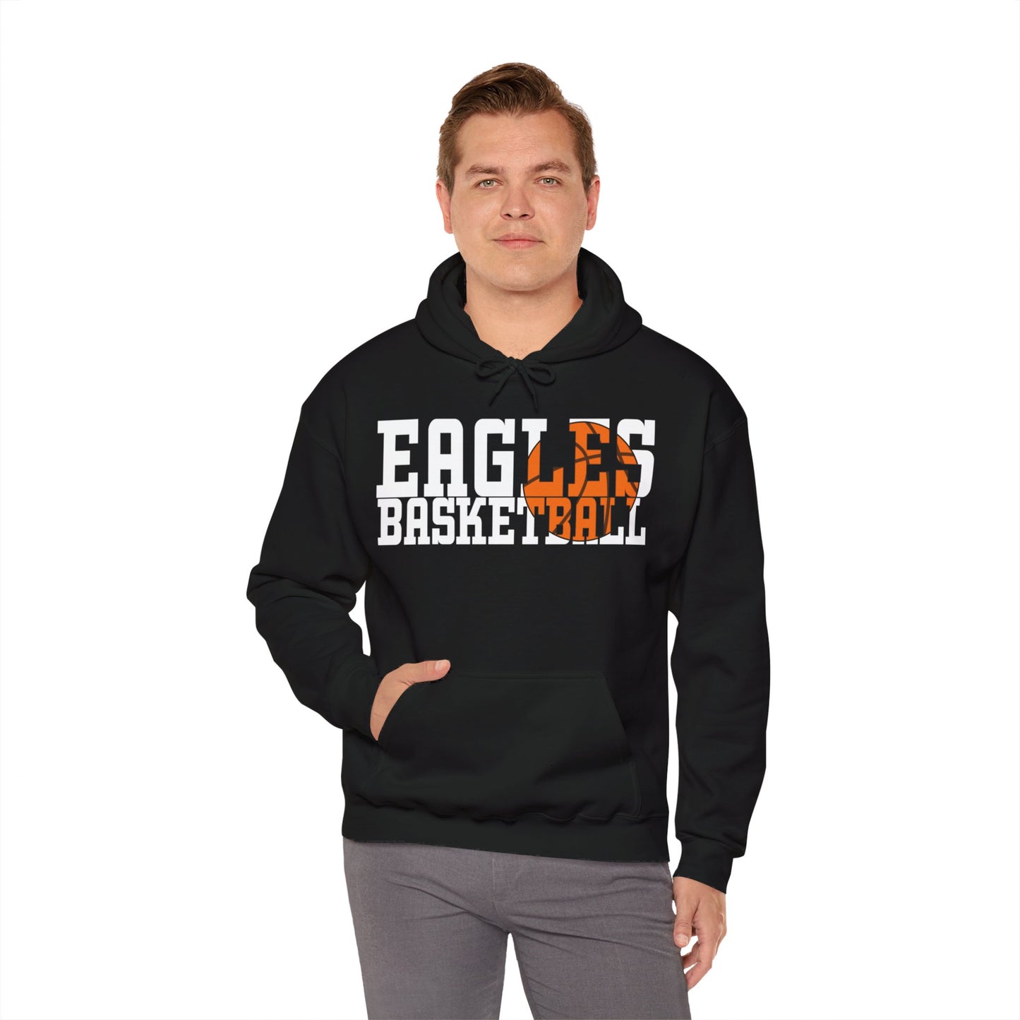 Basketball Cutout - Gildan Unisex Heavy Blend™ Hooded Sweatshirt