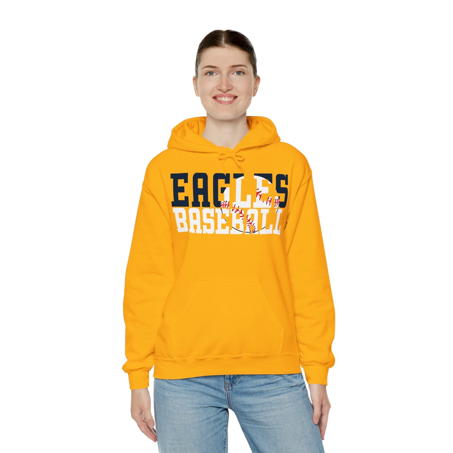 Baseball Cutout - Gildan Unisex Heavy Blend™ Hooded Sweatshirt