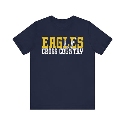 Cross Country Cutout -  Bella+Canva Unisex Jersey Short Sleeve Tee