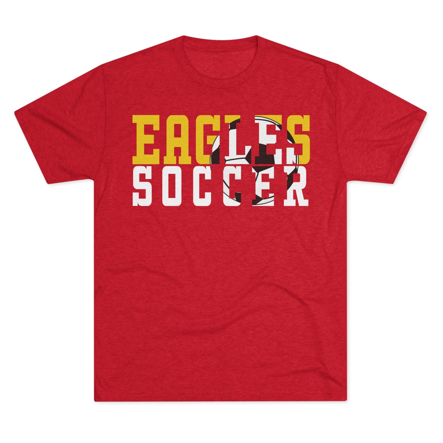 Soccer Cutout - Next Level Unisex Tri-Blend Crew Tee