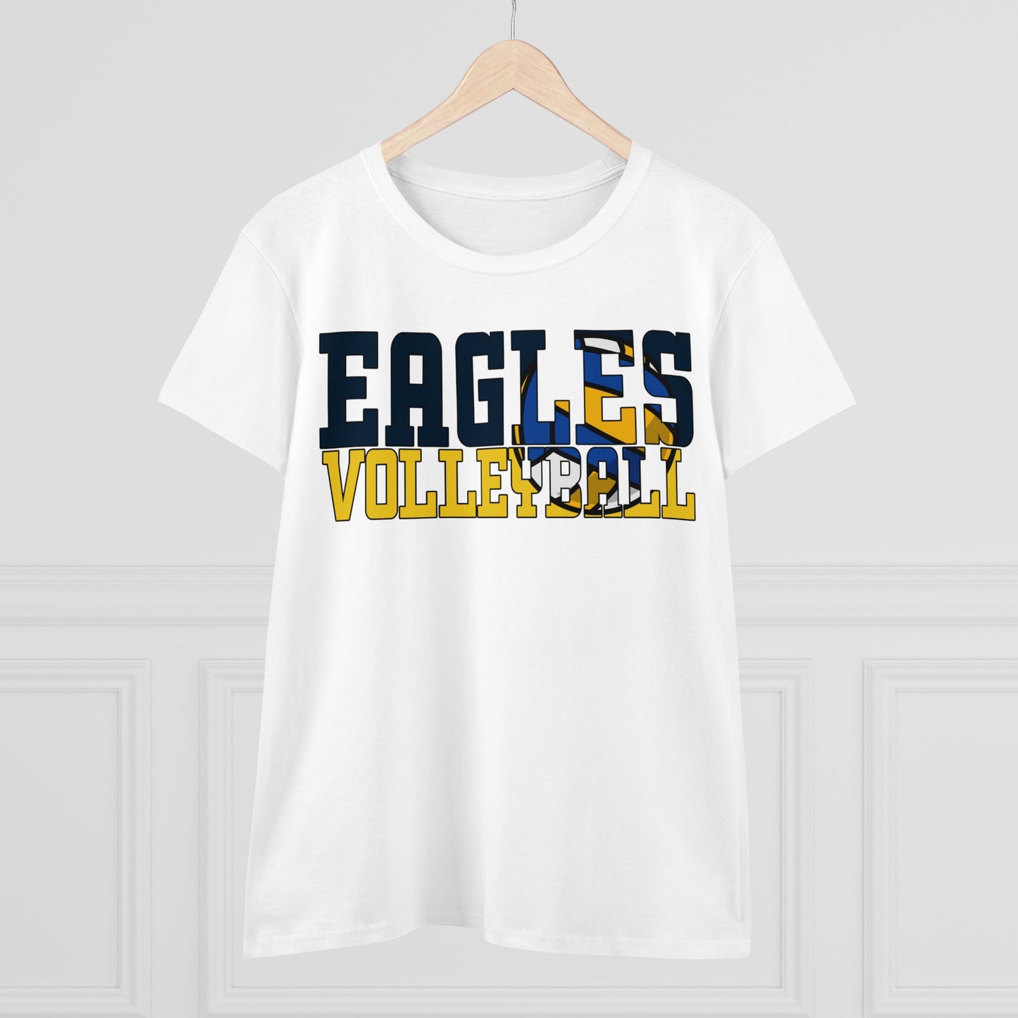 Volleyball Cutout - Gildan Women's Midweight Cotton Tee