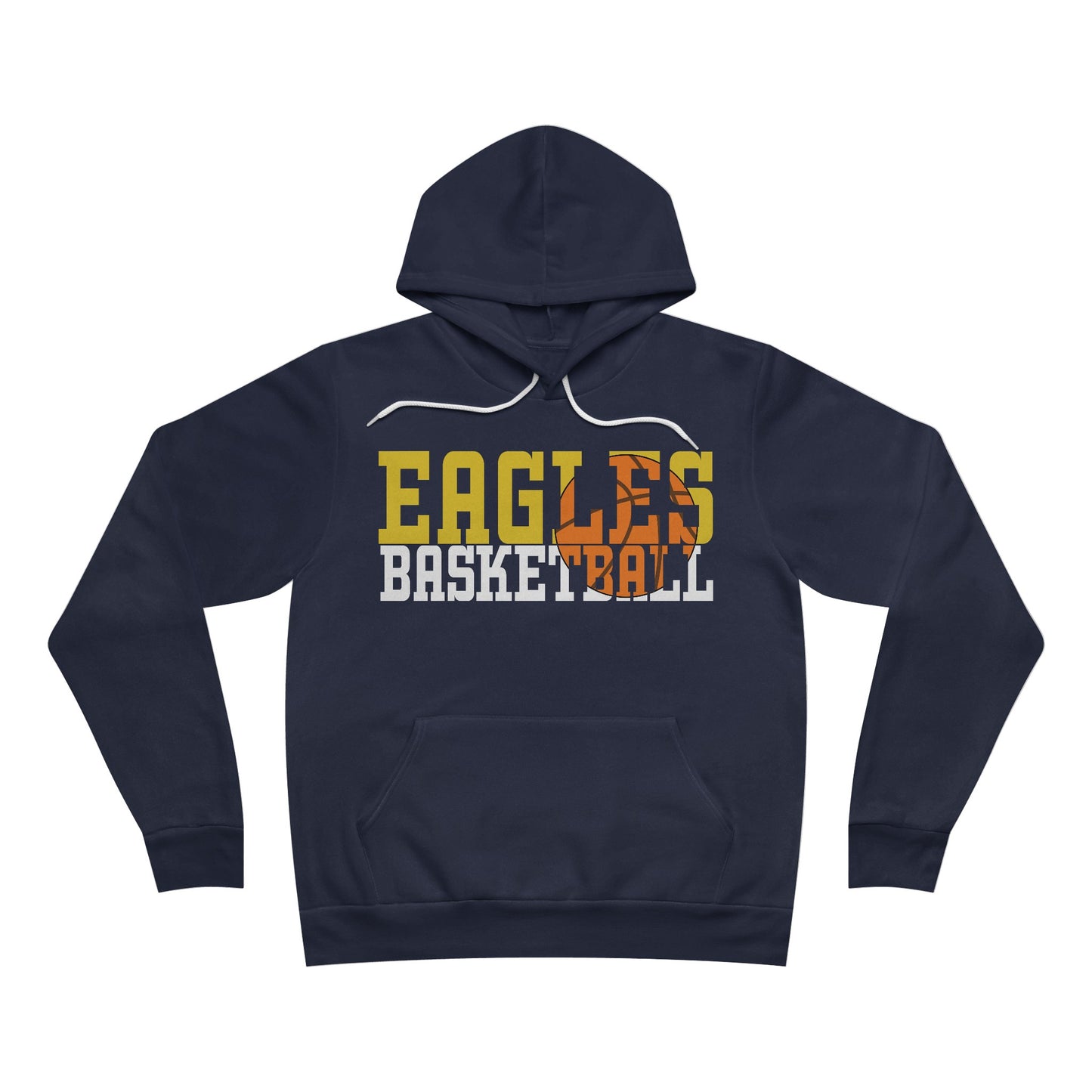 Basketball Cutout - Bella+Canva Unisex Sponge Fleece Pullover Hoodie