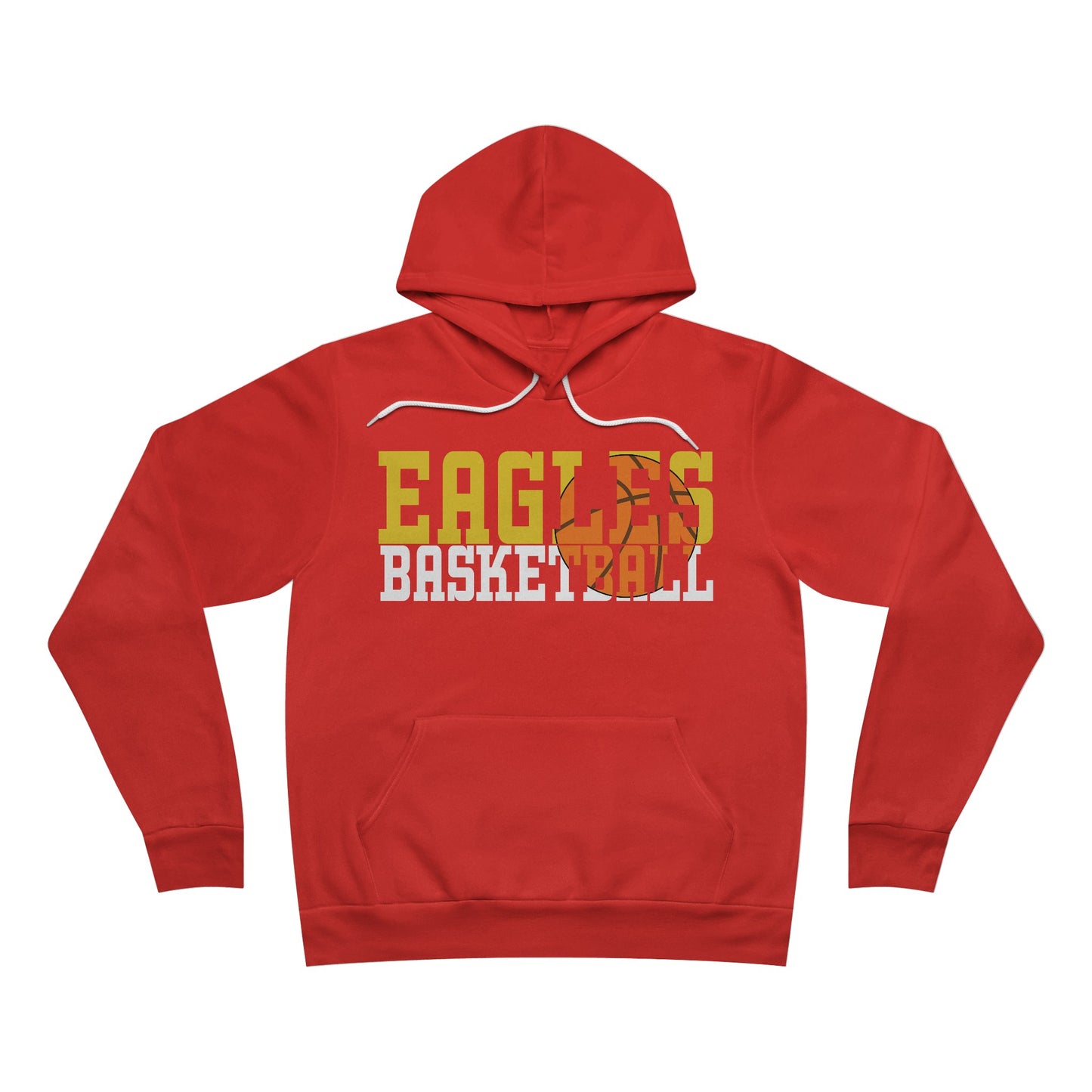 Basketball Cutout - Bella+Canva Unisex Sponge Fleece Pullover Hoodie