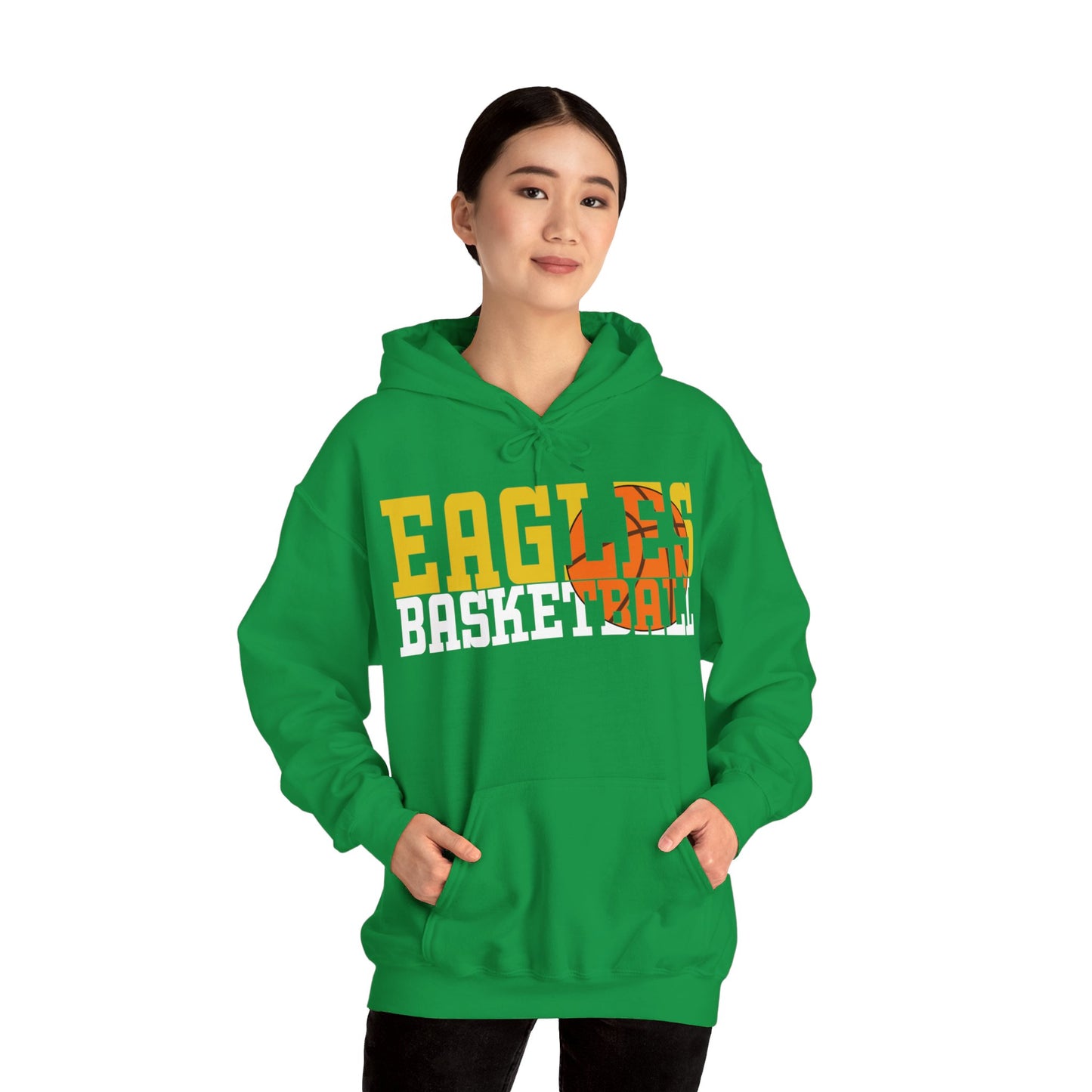 Basketball Cutout - Gildan Unisex Heavy Blend™ Hooded Sweatshirt