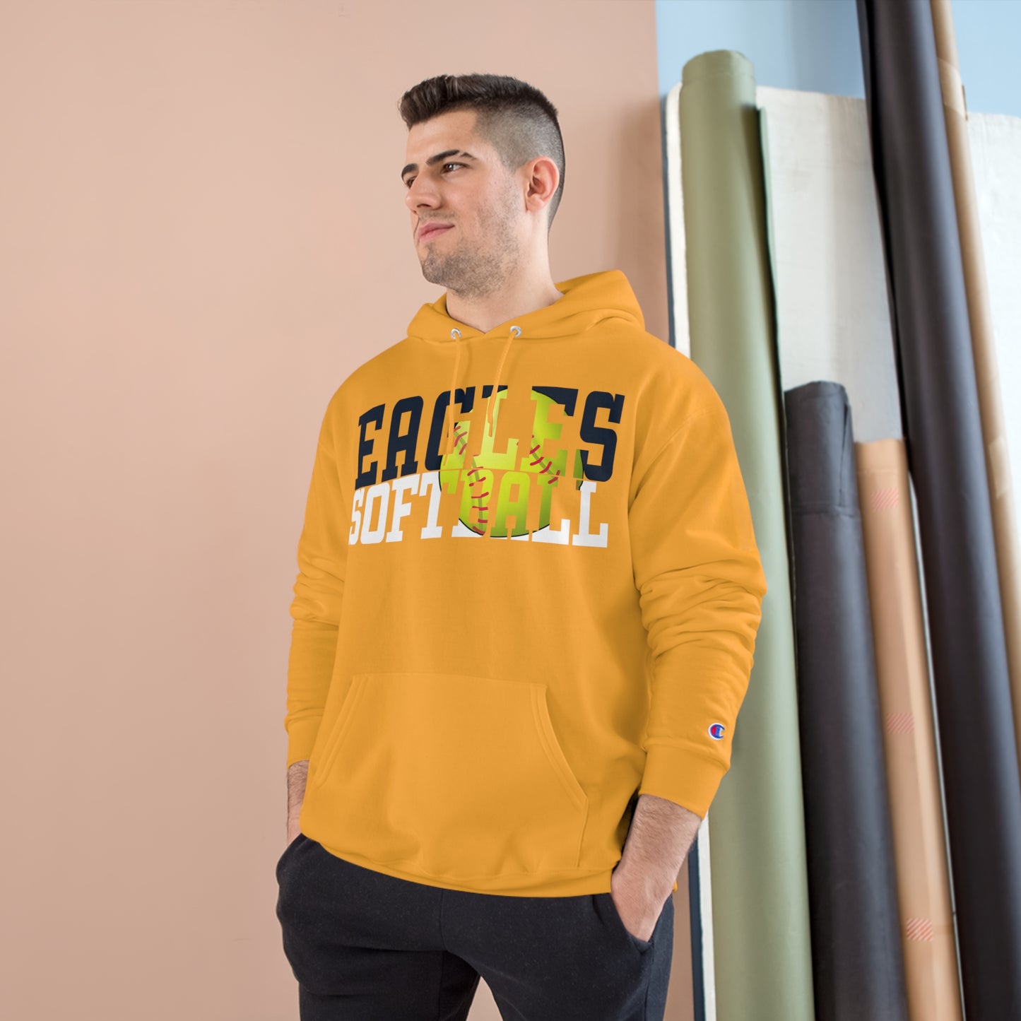 Softball Cutout - Champion Hoodie