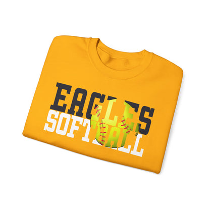 Softball Cutout - Gildan Unisex Heavy Blend™ Crewneck Sweatshirt