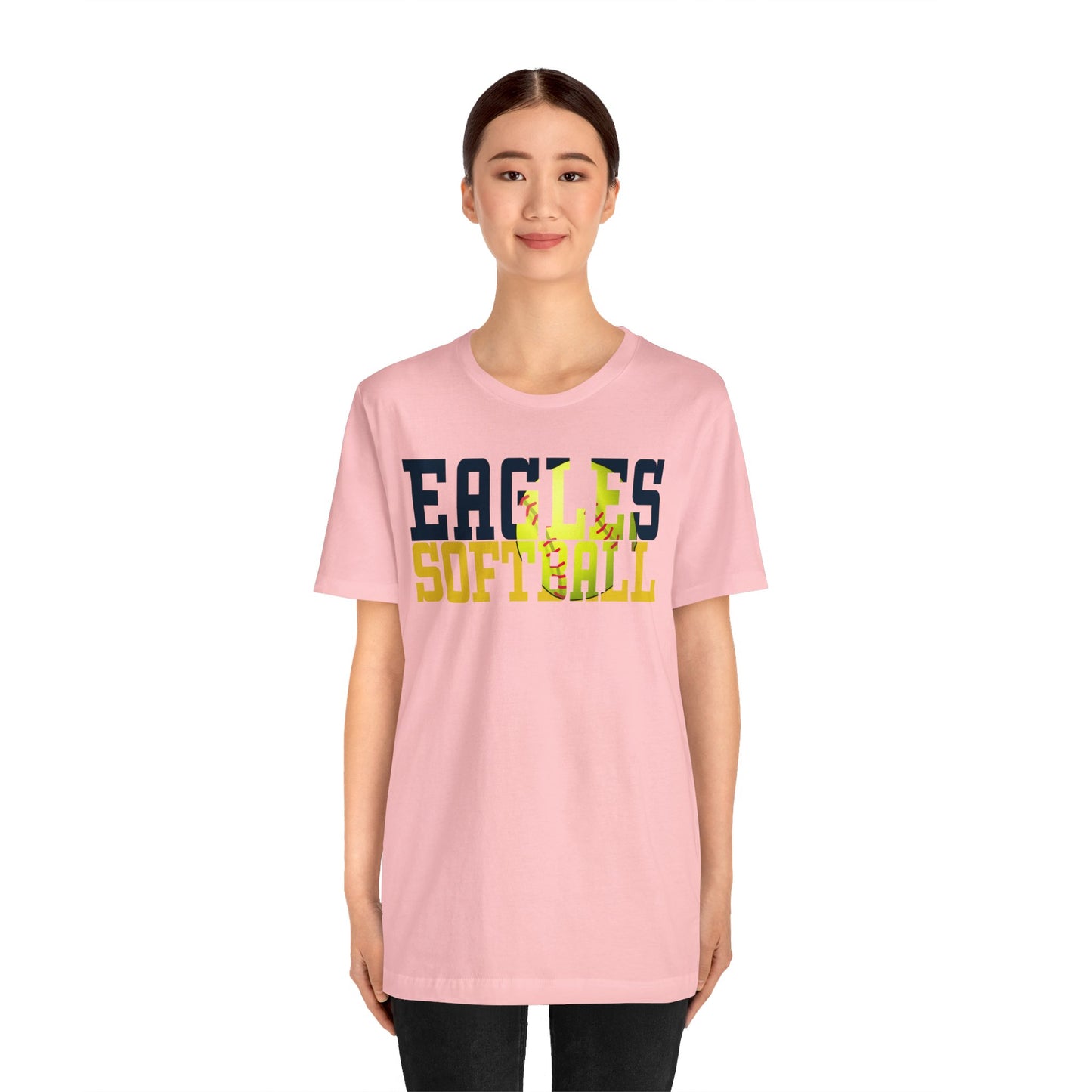 Softball Cutout - Bella+Canva Unisex Jersey Short Sleeve Tee