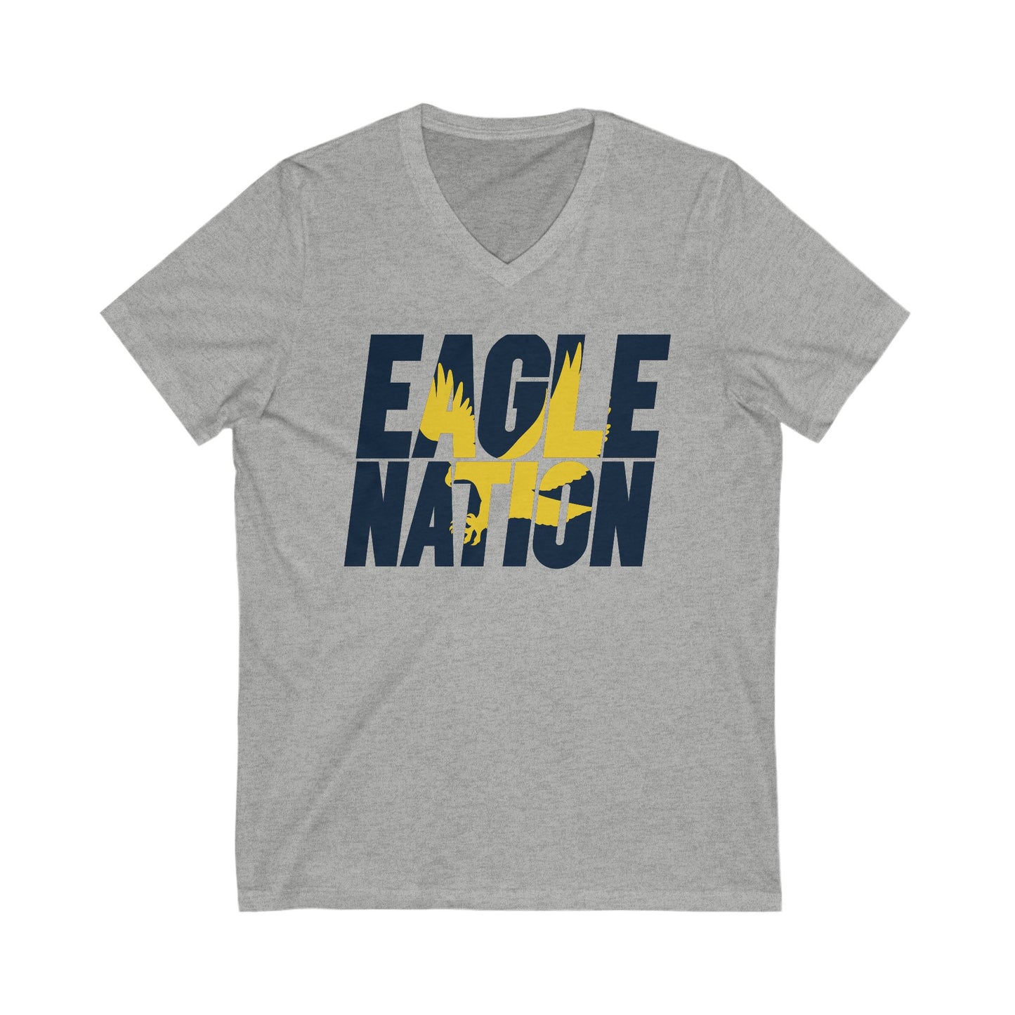 Eagle Nation - Bella+Canva Unisex Jersey Short Sleeve V-Neck Tee