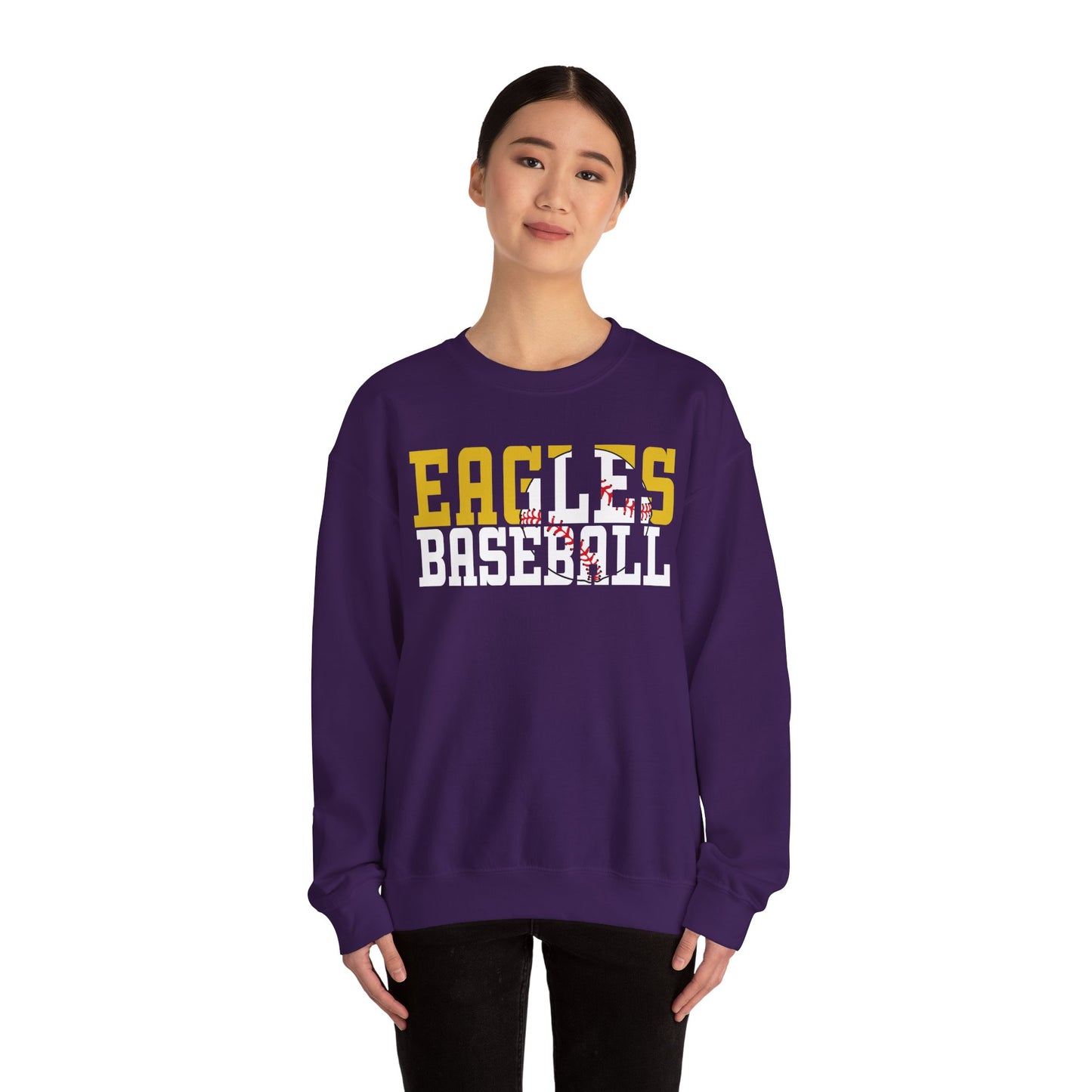 Baseball Cutout - Gildan Unisex Heavy Blend™ Crewneck Sweatshirt