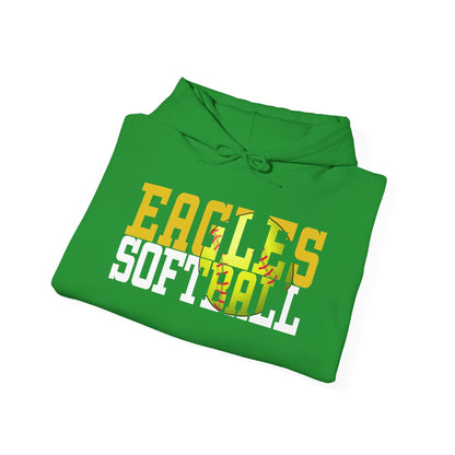 Softball Cutout - Gildan Unisex Heavy Blend™ Hooded Sweatshirt