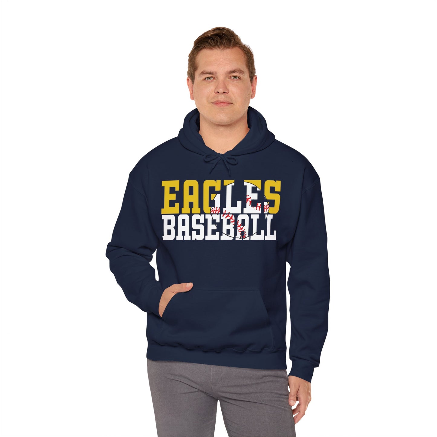 Baseball Cutout - Gildan Unisex Heavy Blend™ Hooded Sweatshirt