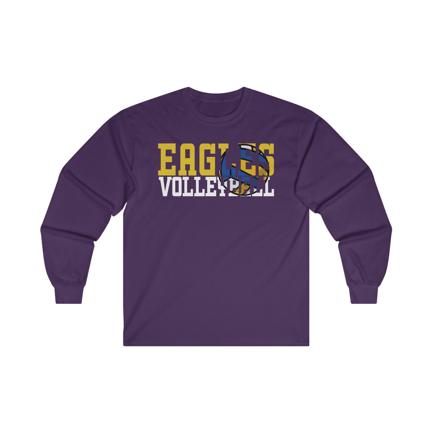 Volleyball Cutout - Gildan Ultra Cotton Long Sleeve Tee