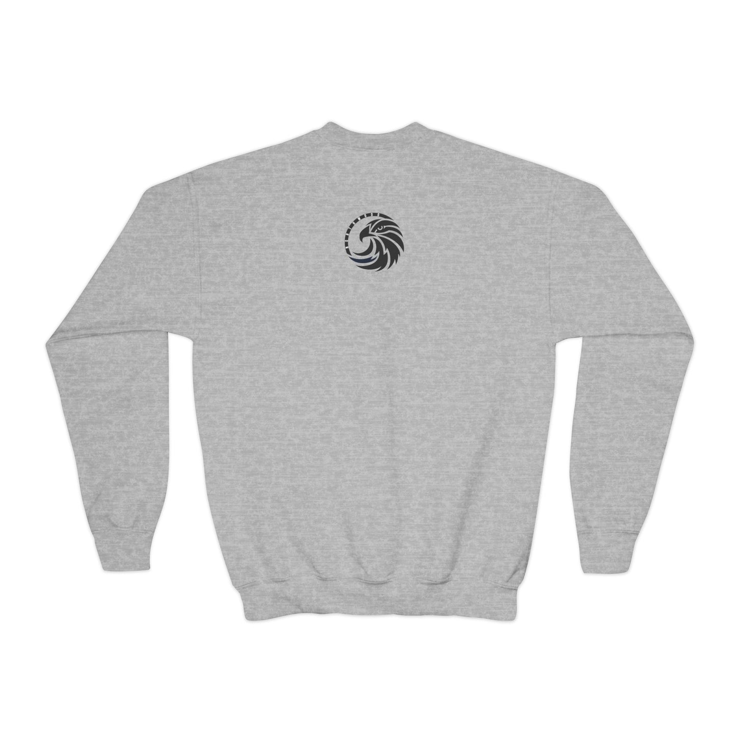 Lightning Bolt Eagle - Gildan Youth Crewneck Sweatshirt