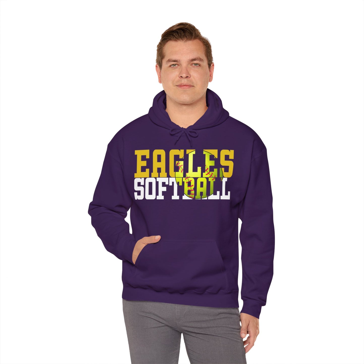 Softball Cutout - Gildan Unisex Heavy Blend™ Hooded Sweatshirt